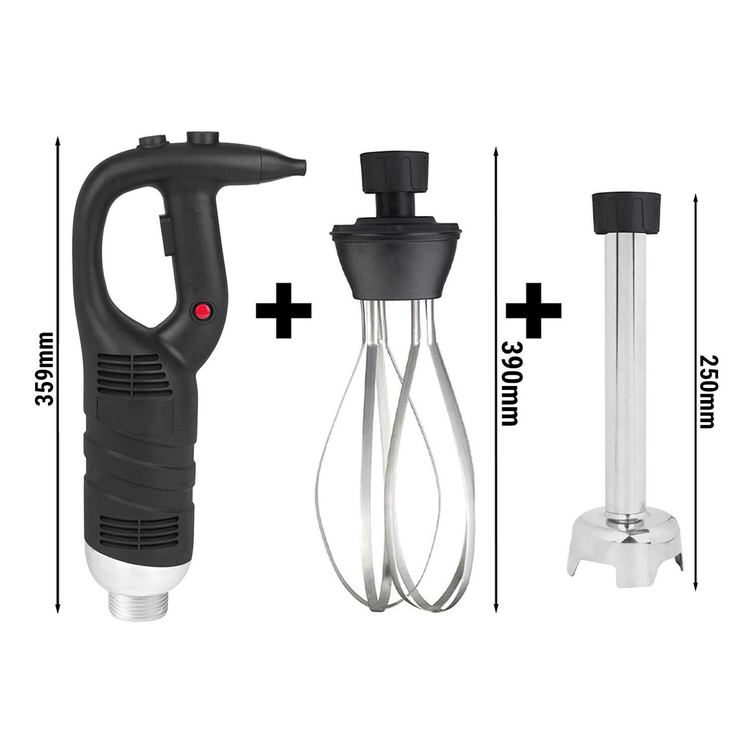 Mixeur plongeant professionnel Combi - pied démontable inclus - pied 250mm & Fouet - 450 W - Vitesse variable