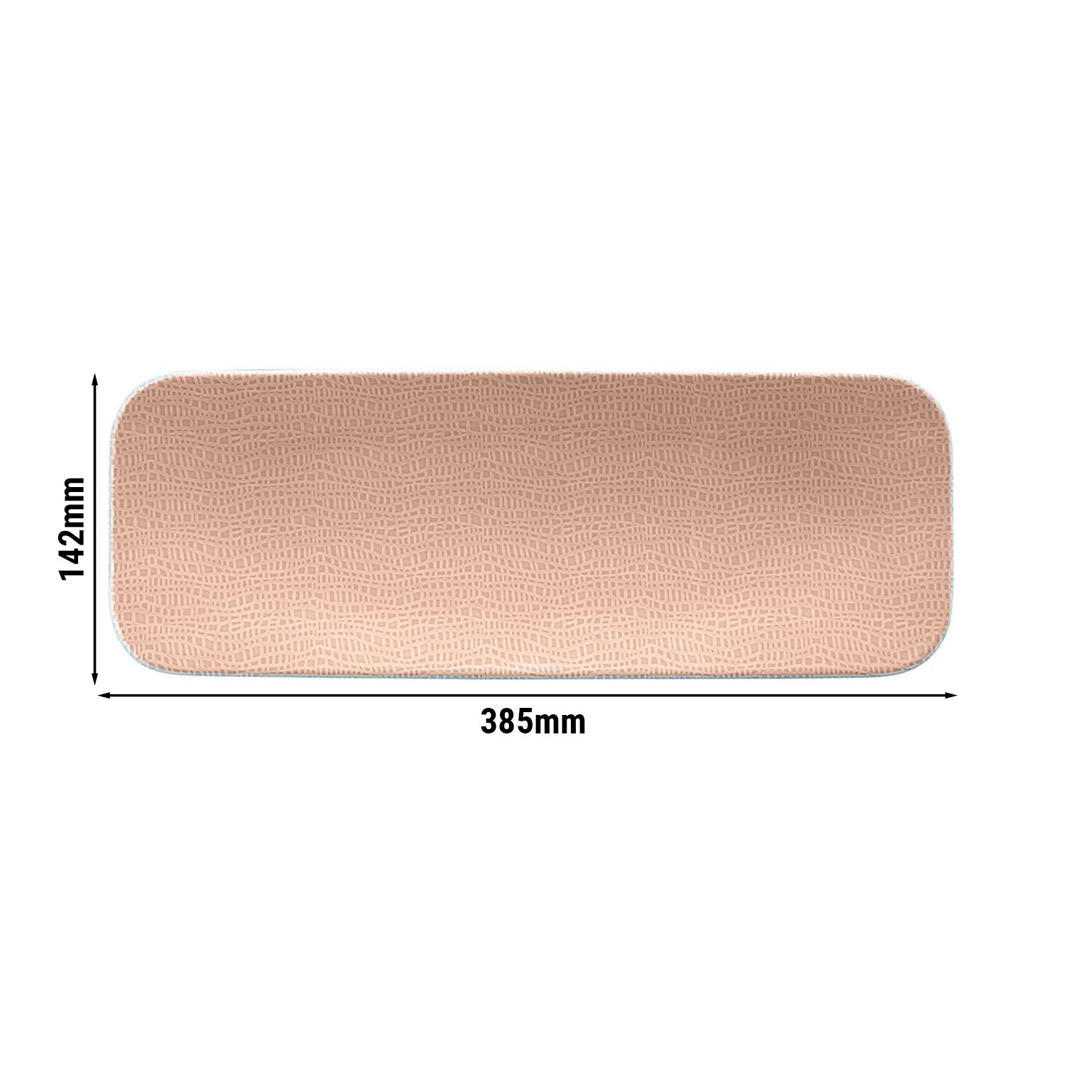 (2 pièces) SELTMANN WEIDEN | Assiette coupe – plate rectangulaire – 380 × 140 mm – Rose ancien