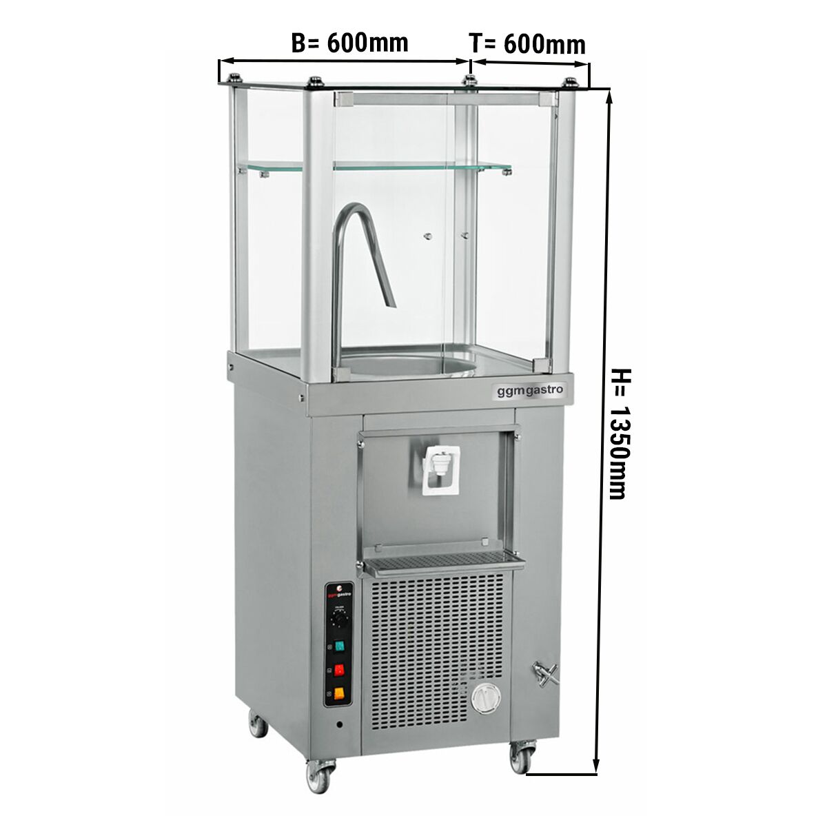 Commercial Ayran Machine - Dispender & Mixer - Stainless Steel - 40 L - 350 W