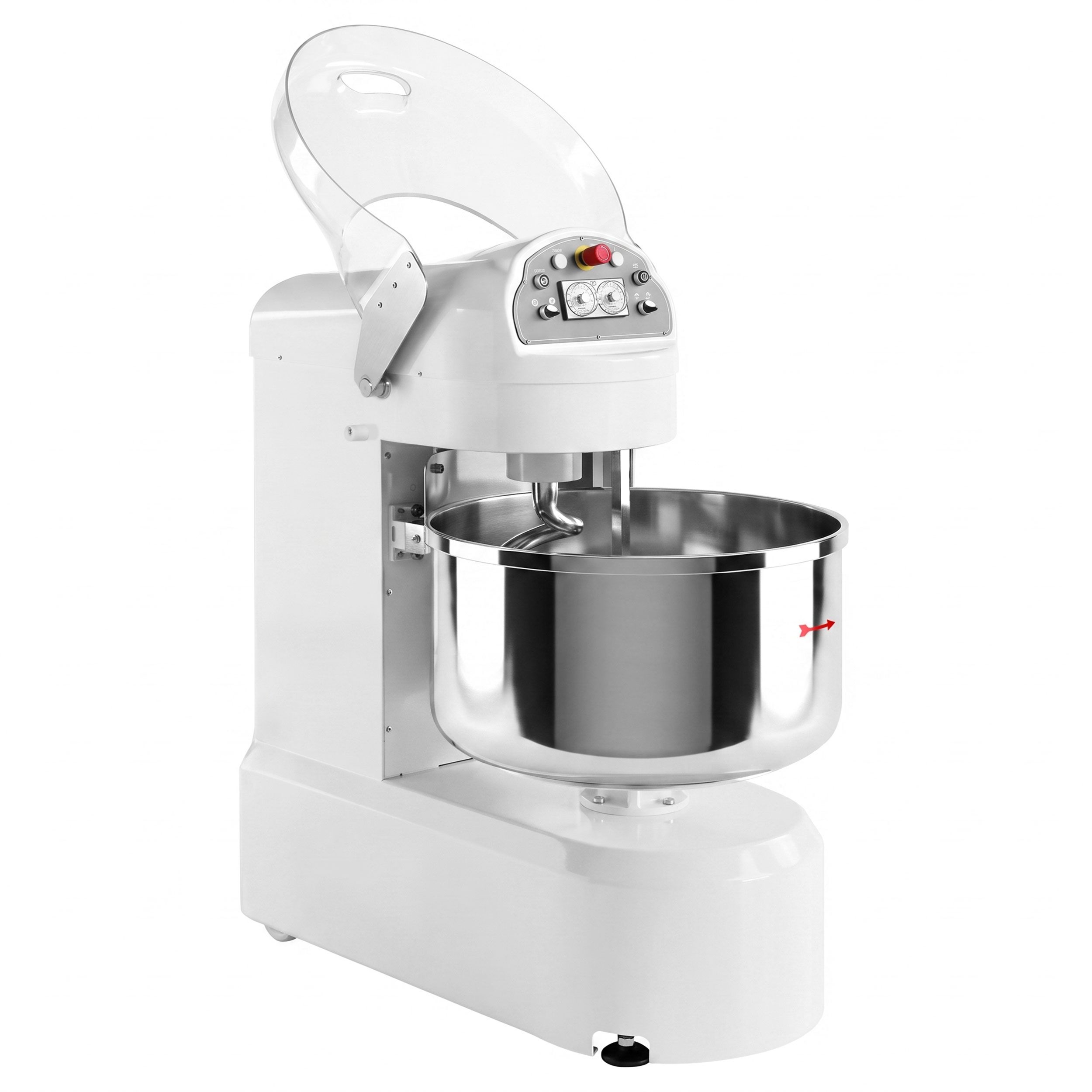 Spiraalkneder PREMIUM - 188l / 120kg - 2 snelheden - met vaste kom - timerfunctie - 400V - speciaal voor brooddeeg