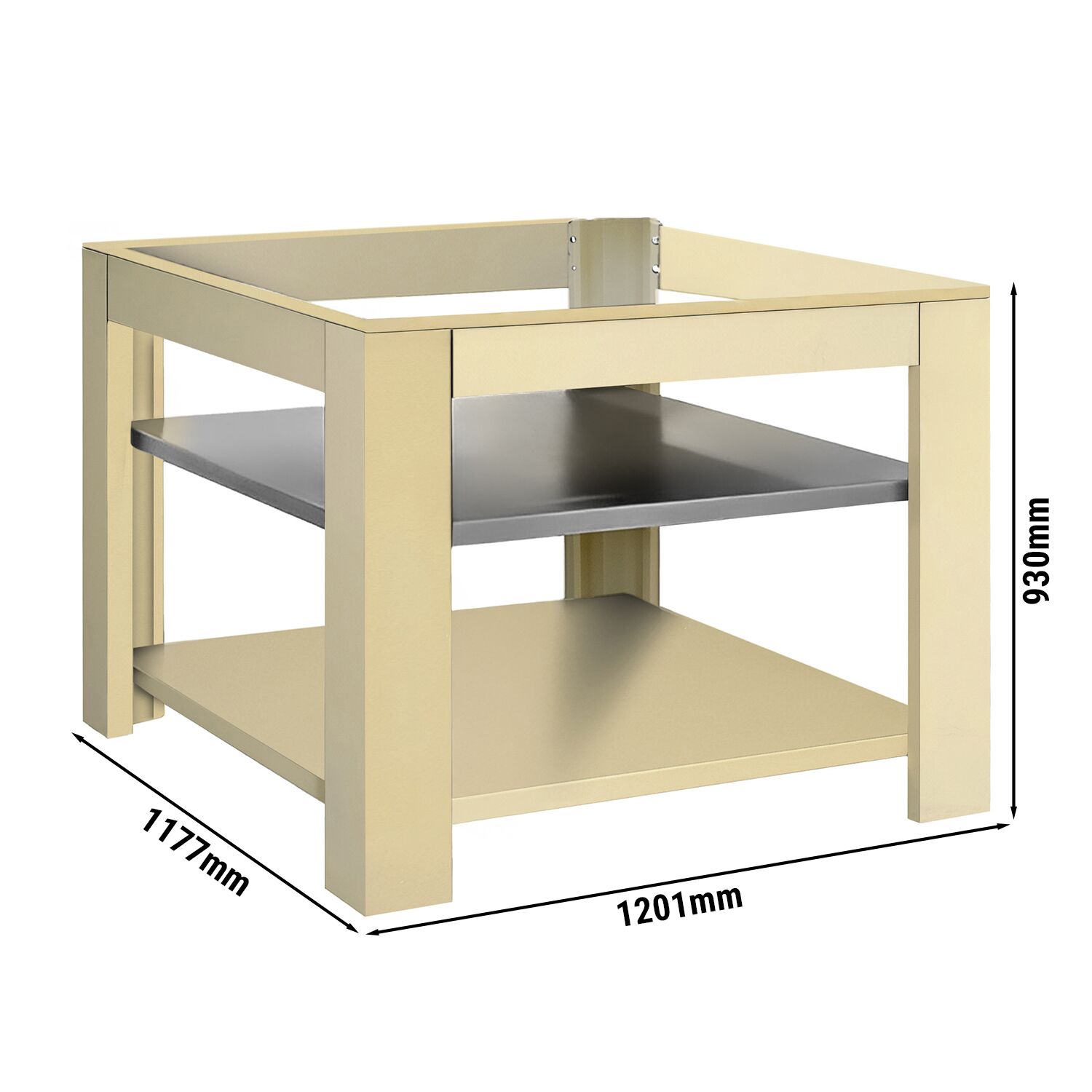 Support pour four à pizza - 1177x1201x930mm - Crème jaune - pour GPOE150C