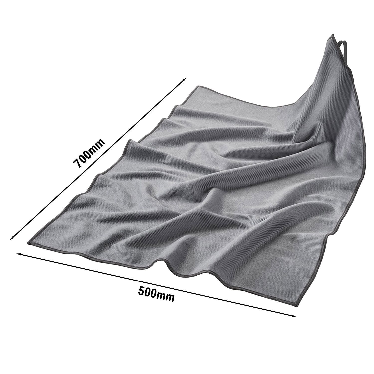(10 pièces) Chiffons microfibres de polissage / torchons - 500x700 mm - Gris