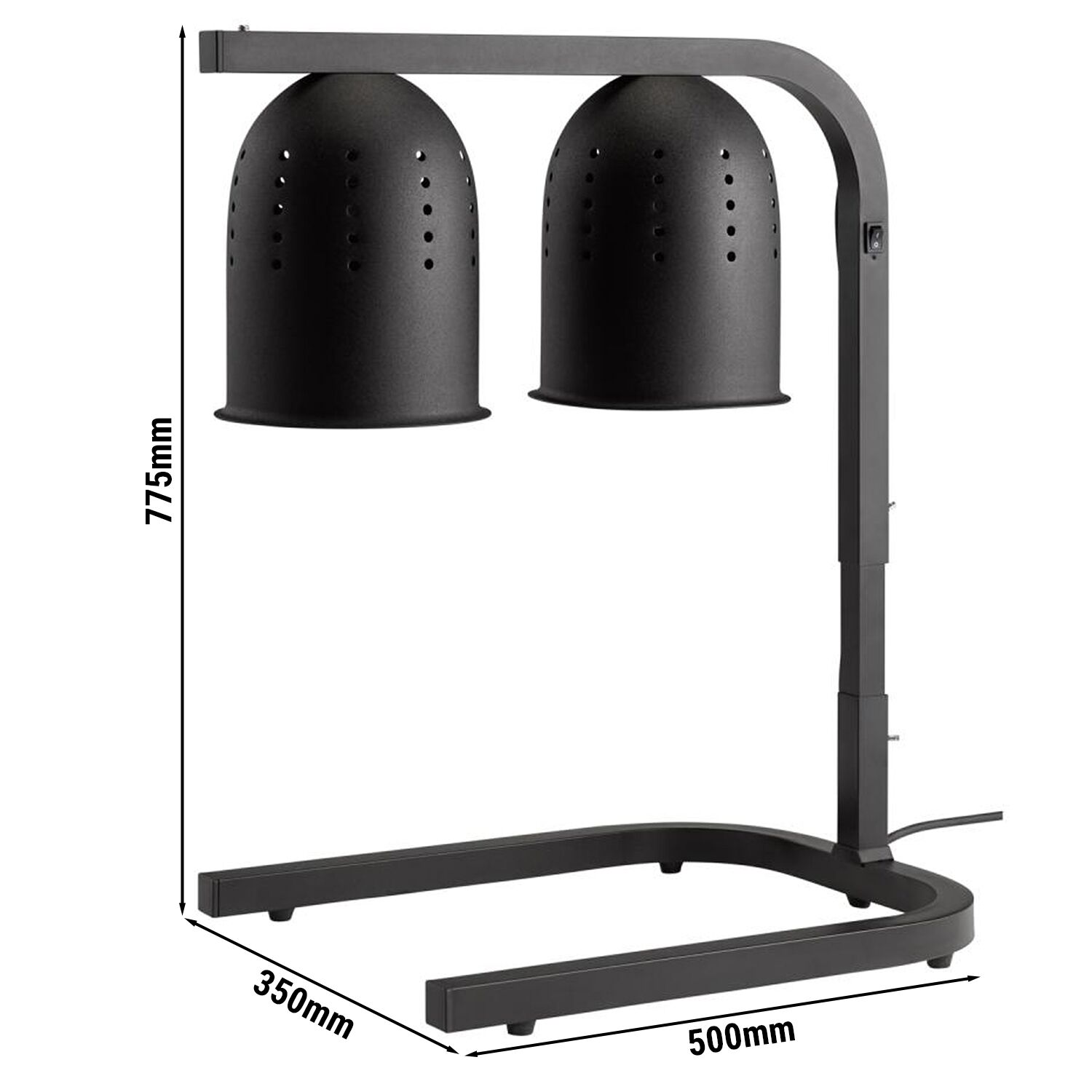Lampe chauffante infrarouge – 500 watts – Noir