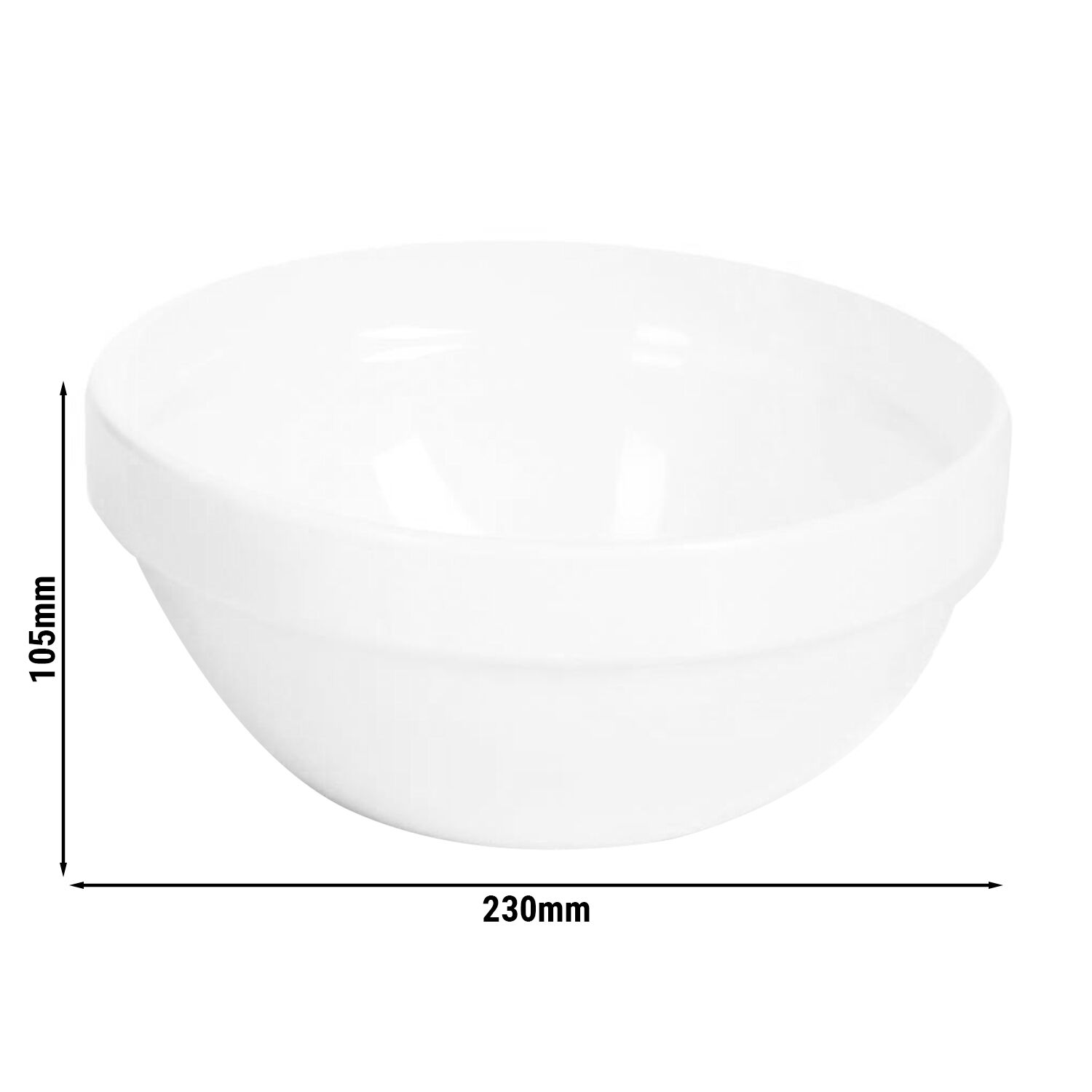 (6 pcs) Coupe - FRIENDLY - PET - 2,5L - Ø 230mm - Profondeur : 105mm - Blanc
