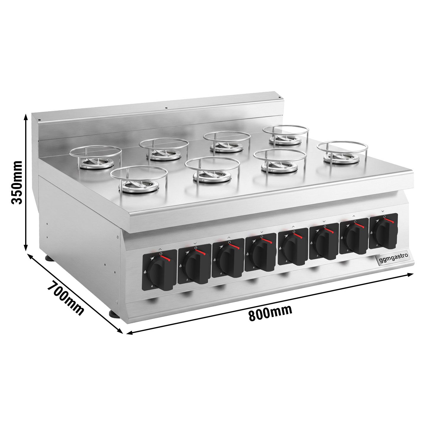 Cuisinière à gaz Künefe - 22 kW - 8 brûleurs