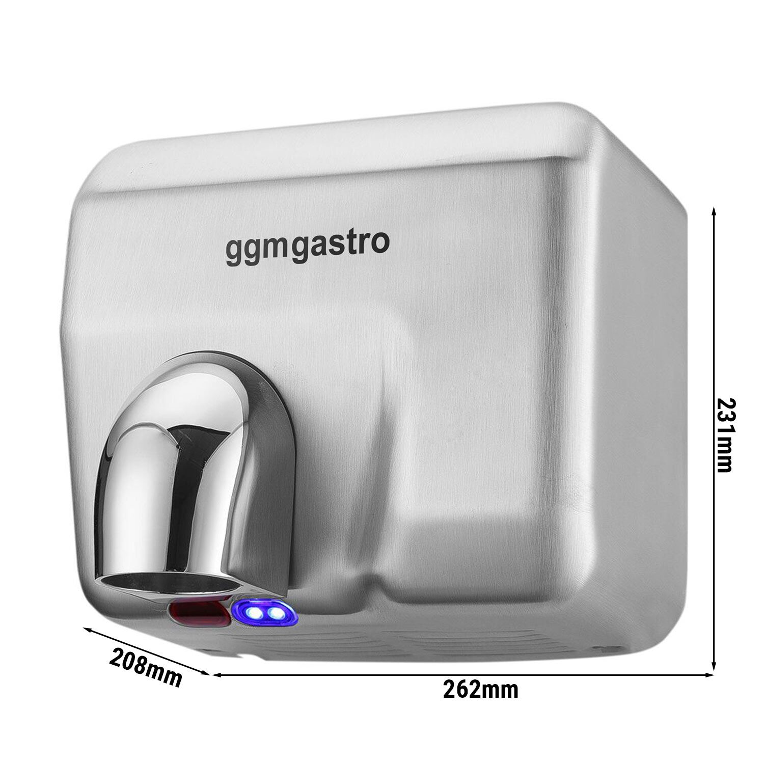 Hand Dryer with Sensor - Matt Black Stainless Steel