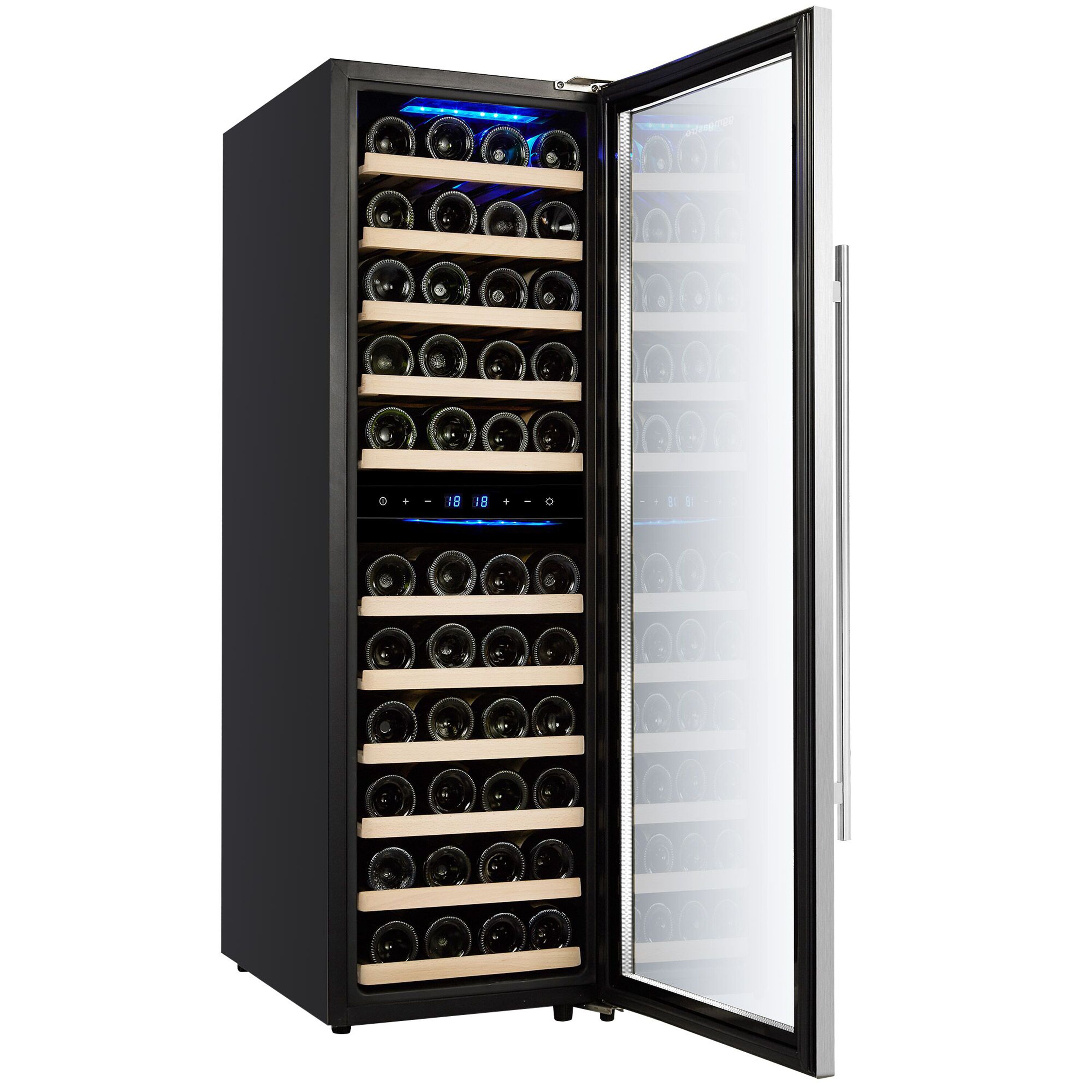 Cave à Vin - 2 Zones Climatiques - 160 Litres - max. 53 Bouteilles