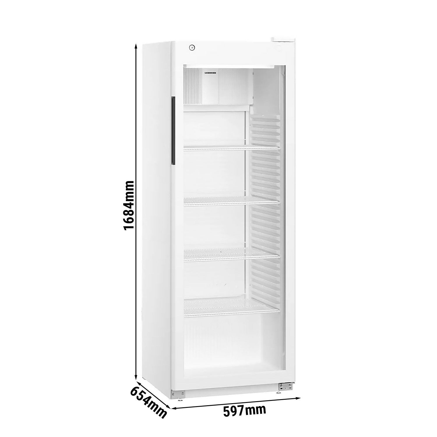LIEBHERR | Kühlschrank PERFORMANCE - 347 Liter - Innen Kunststoff - mit 1 Glastür - Weiß