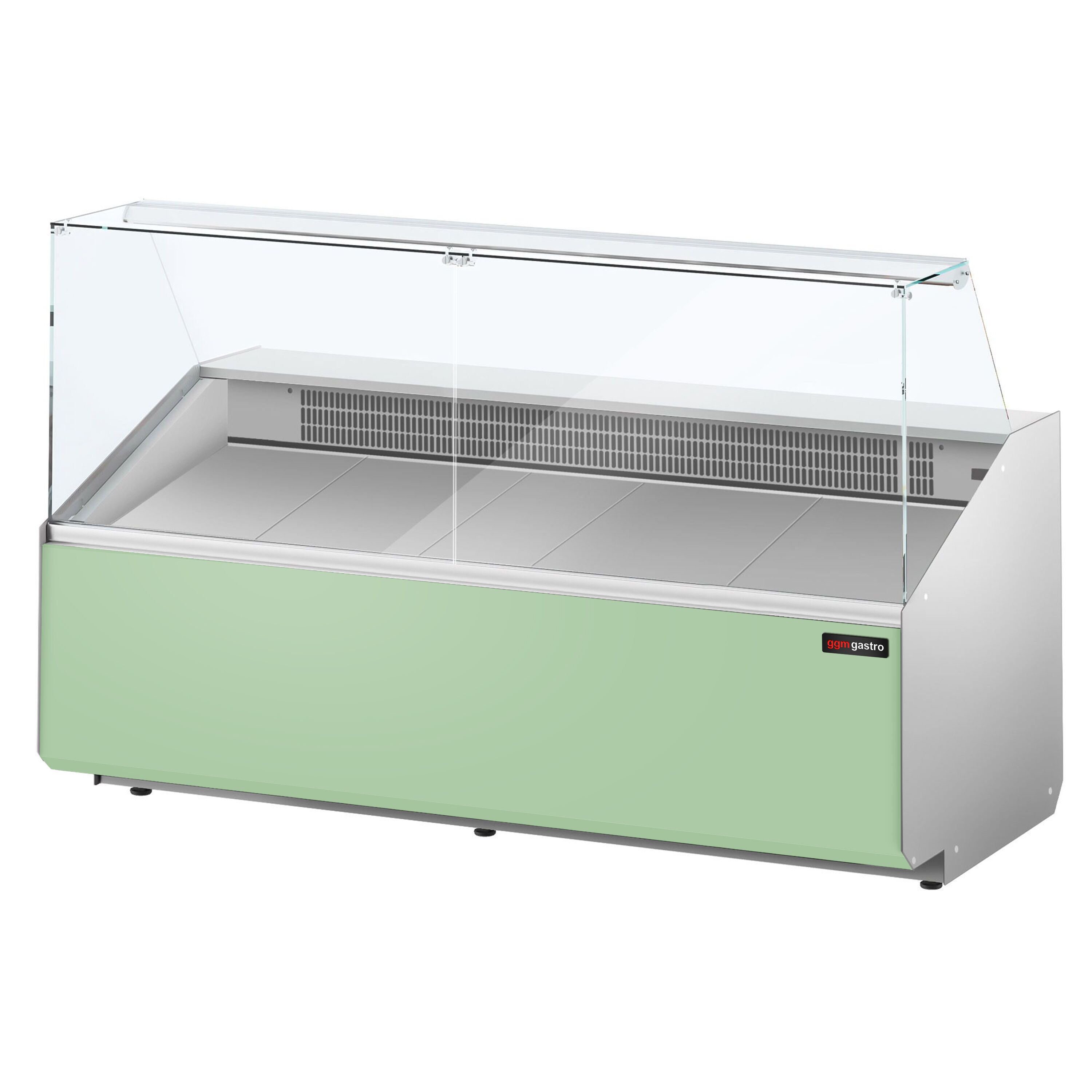 Serve Over Counter - 2506x979mm - front panel light green - capacity 512 litres