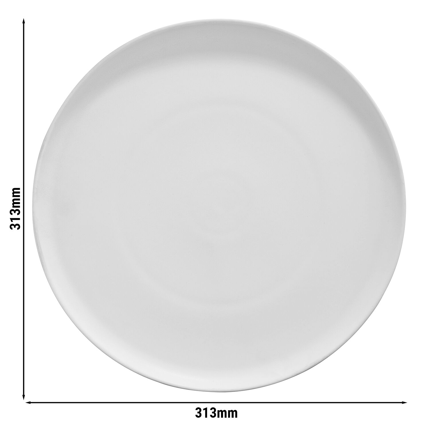 (12 pièces) Assiette à Pizza en Porcelaine - Ø 310 mm - Blanc