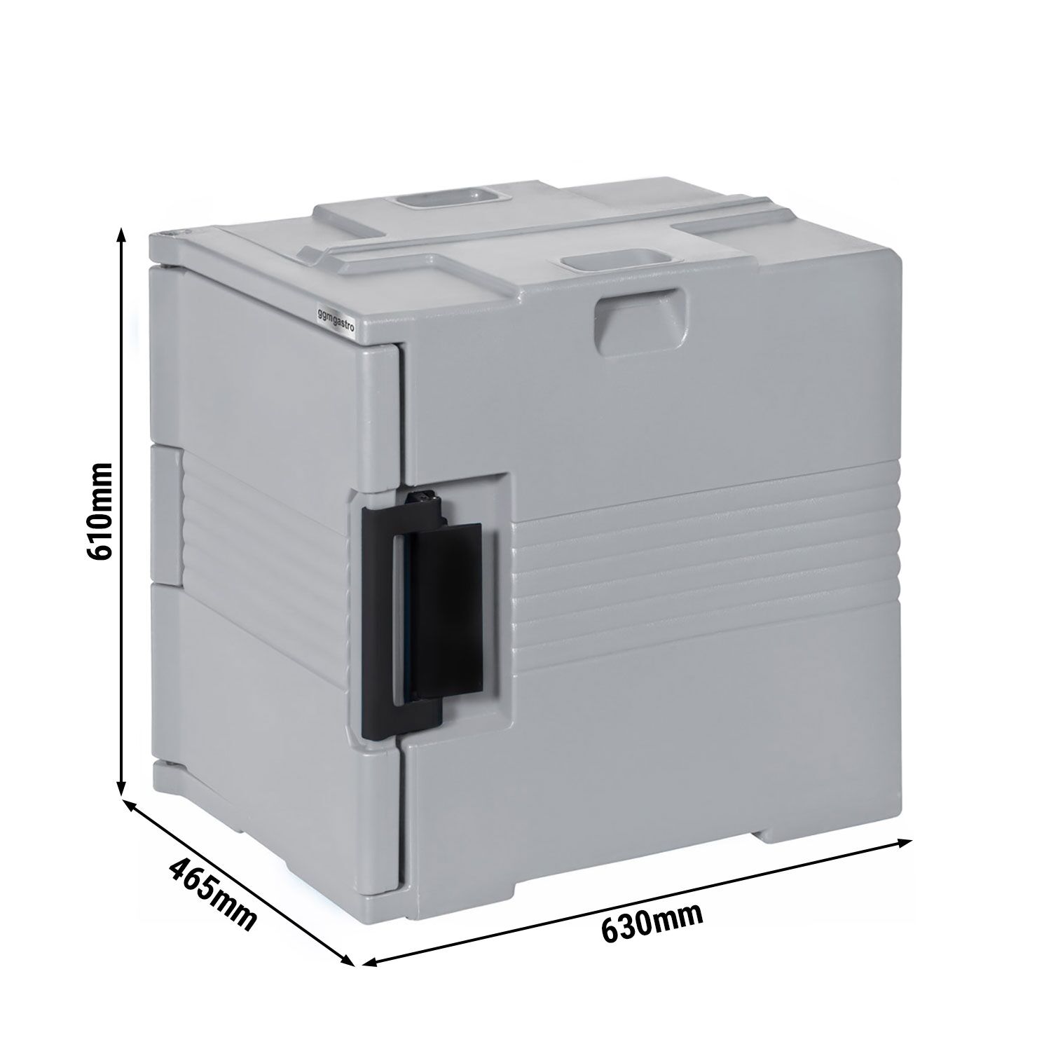 Thermobox - Front loading - GN 1/1 - 58L - 520x695x1400mm - for 12x GN 1/1 trays per box - incl. Transport Trolley
