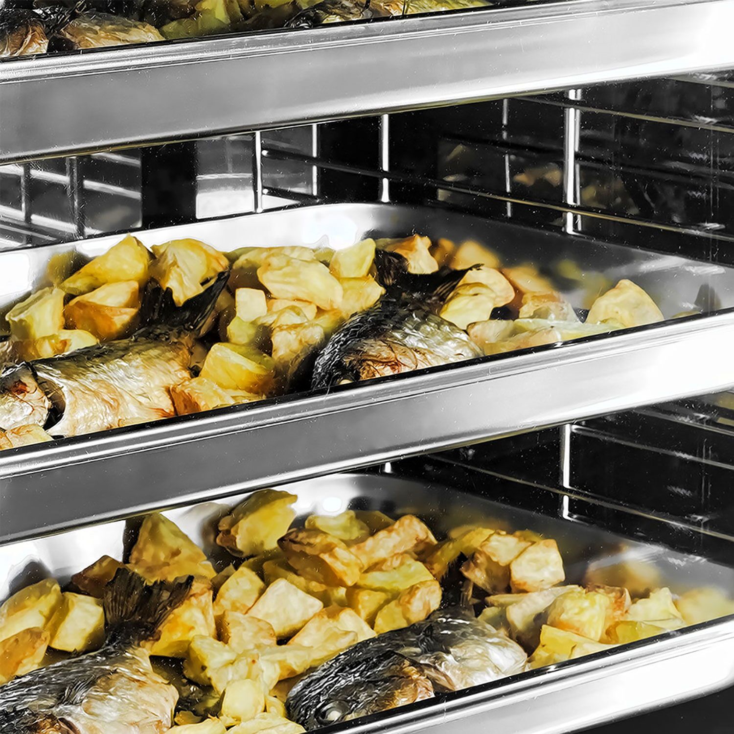 Four à convection COMPACT avec fonction vapeur – manuel – incl. 4 plaques 450 × 340 mm