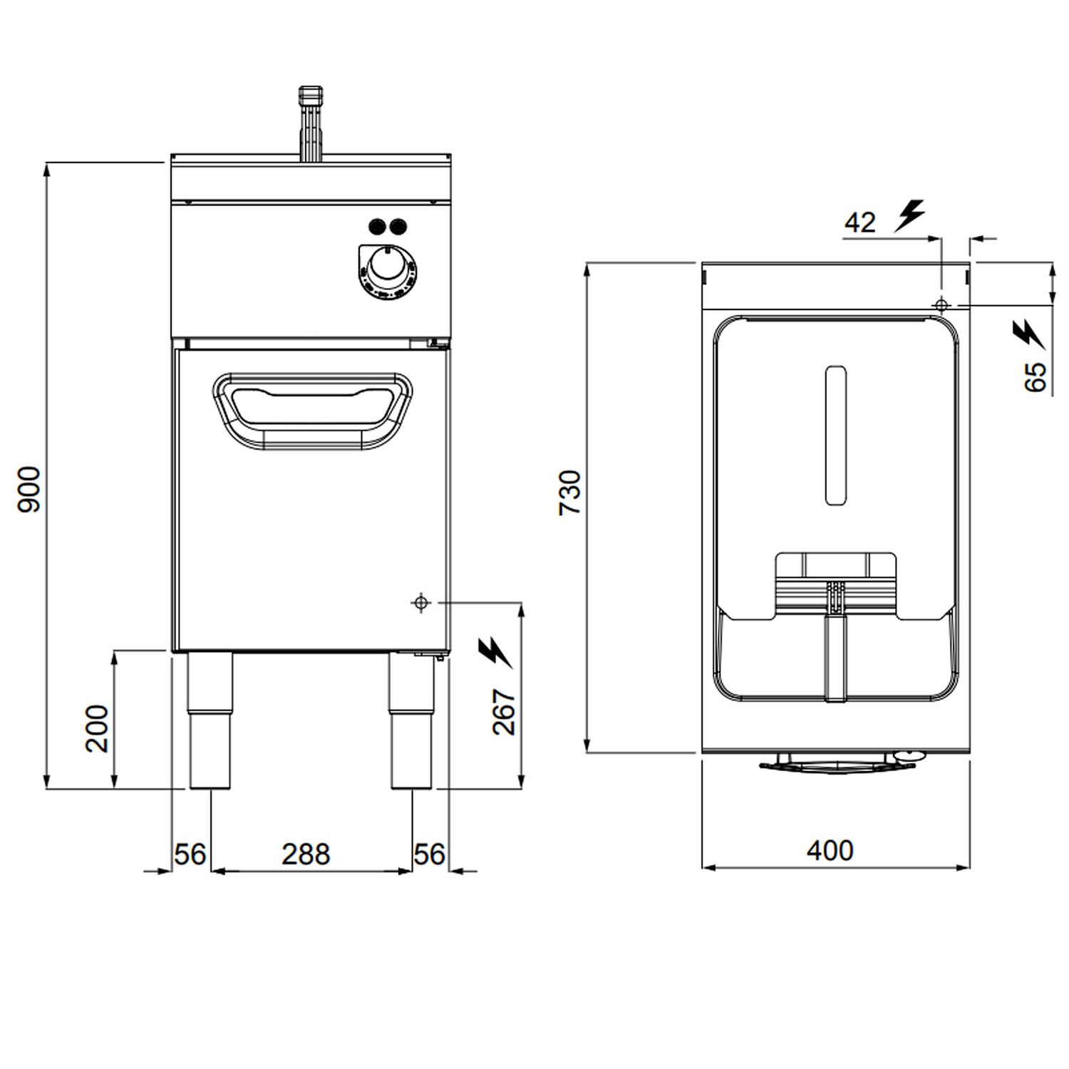 Friteuse électrique – 18 litres – 18 kW