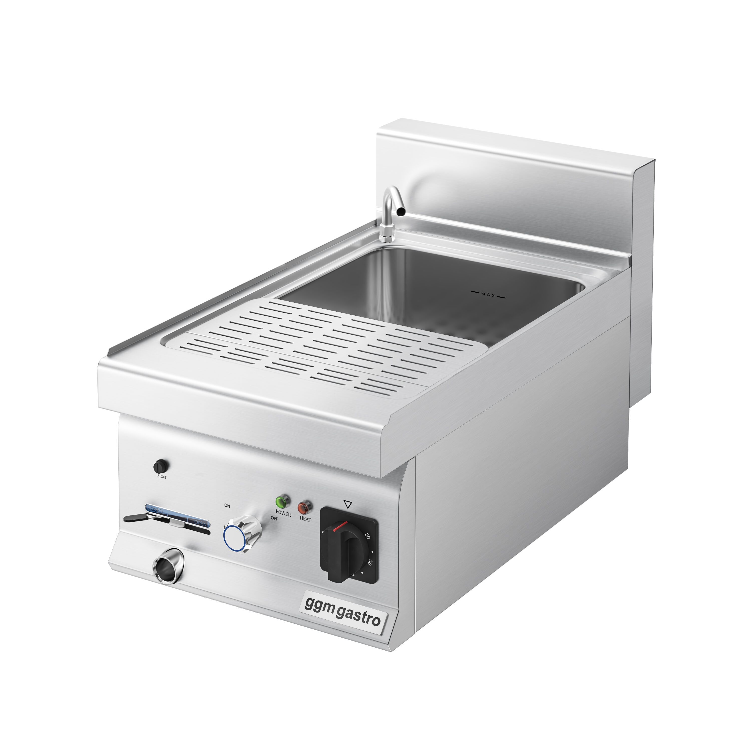 Cuiseur à pâtes électrique avec robinet – 26 L – 6 kW