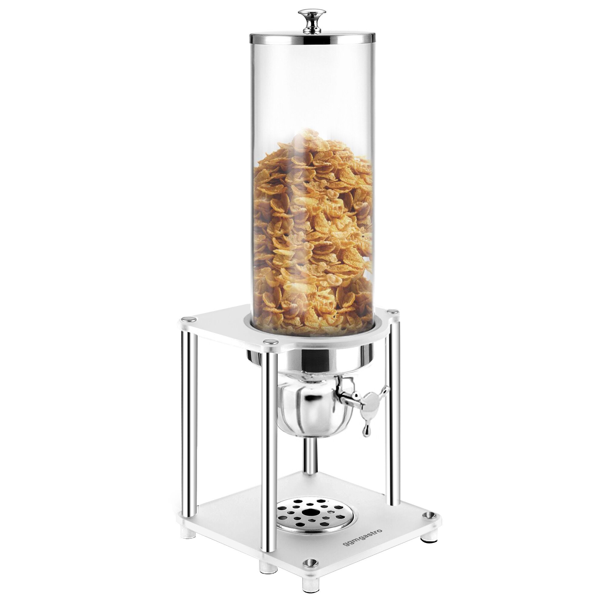 Distributeur de céréales – récipient en plastique – 3,7 litres – Argent