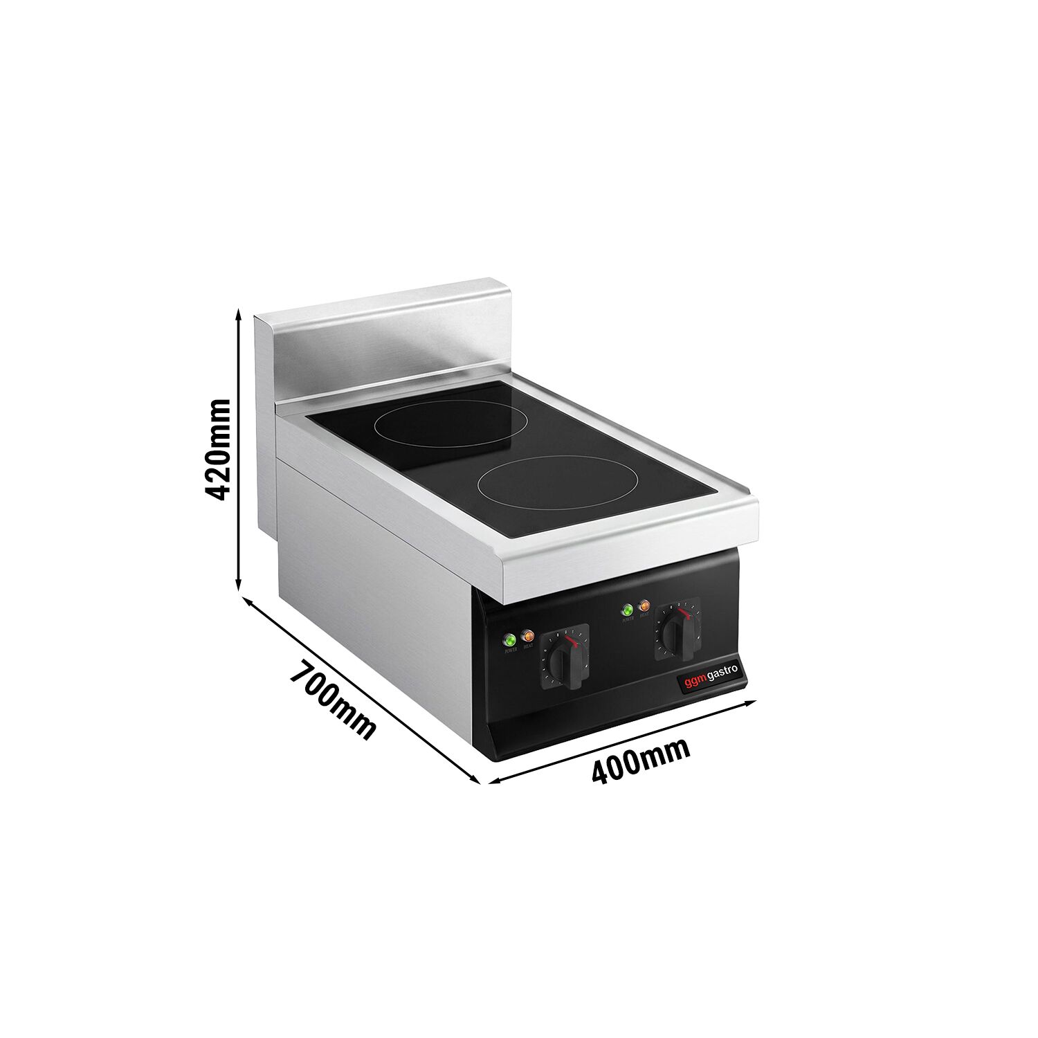 Cuisinière à induction - 7 kW - 2 plaques de cuisson