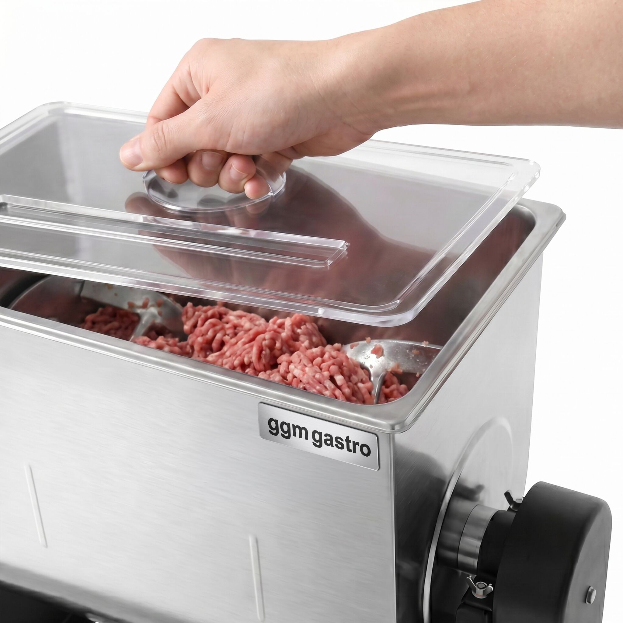 Commercial Manual Meat Mixer 22 - 28L - 25kg - 1.1kW - Reverse Function - incl. Meat Mincer - 450-480kg/h