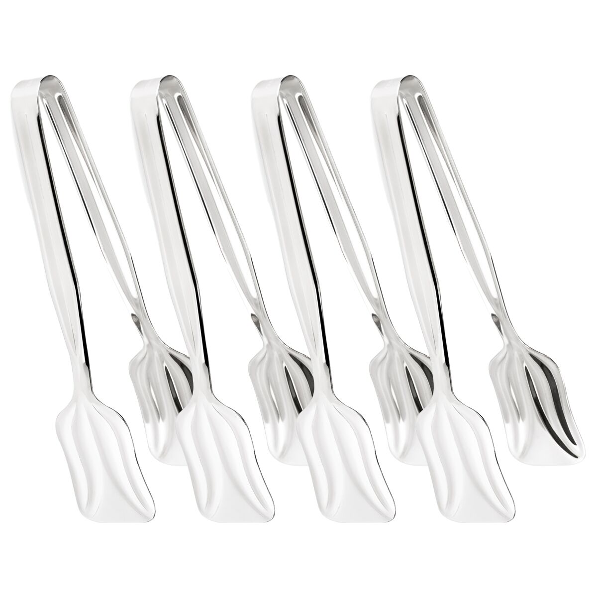 (4 pièces) Pince à salade / Pince de service – Longueur : 215 mm – inox