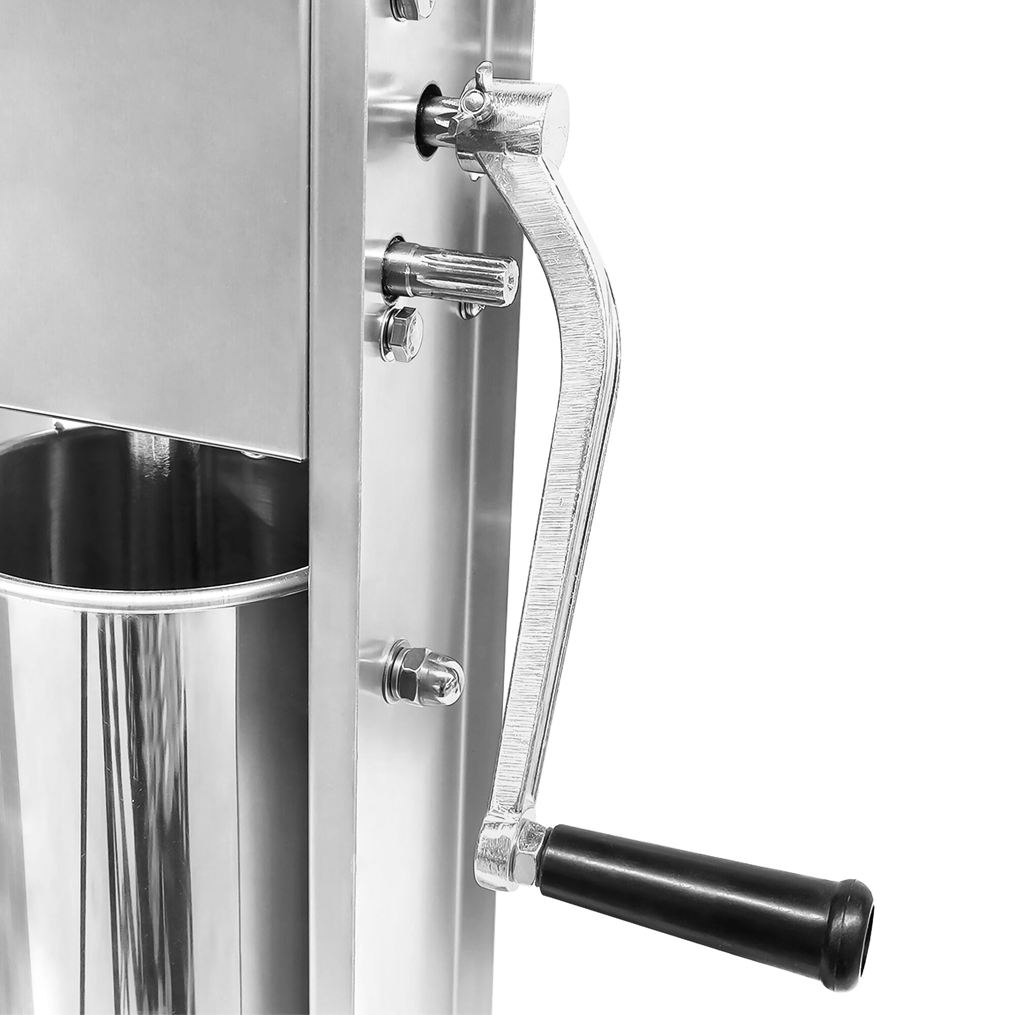 Poussoir à saucisses Manuel & Machine à churros - 3 Litres - inox - incl. 4 Embouts à saucisses & 3 Embouts à churros