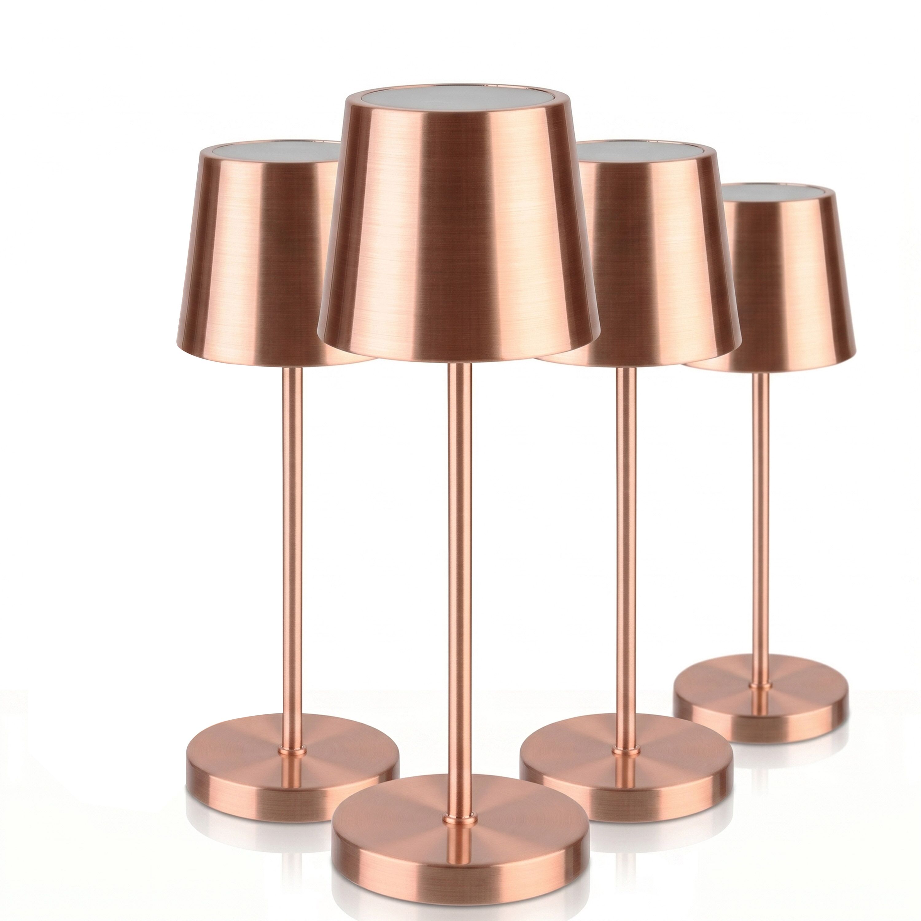 (4 pièces) Lampe de table – MERLE MINI – dimmable en 3 niveaux – Ø 90 mm – Cuivre