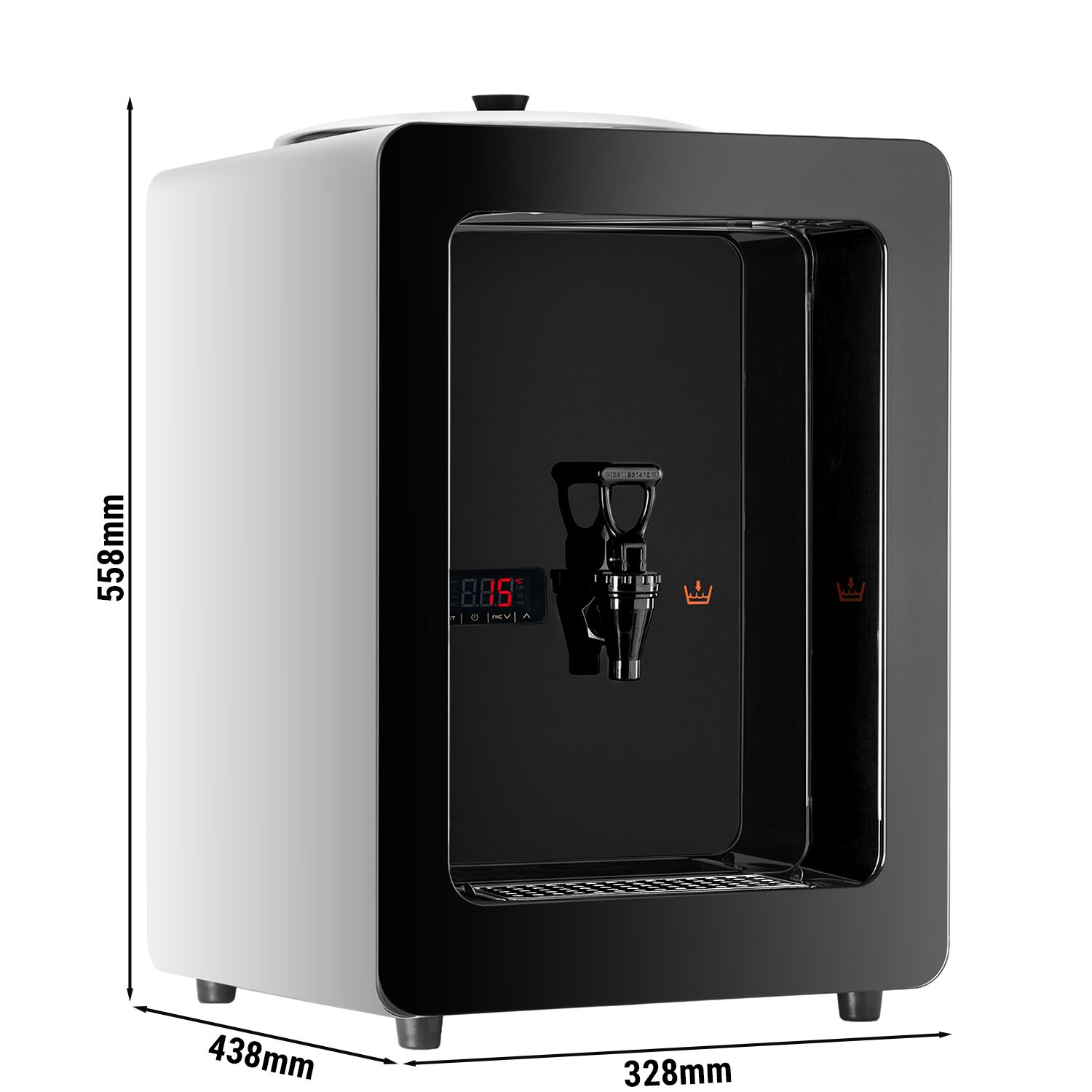 Distributeur de lait chaud PREMIUM - Numérique - 5,0L - 1,2kW - Noir - robinet inclus