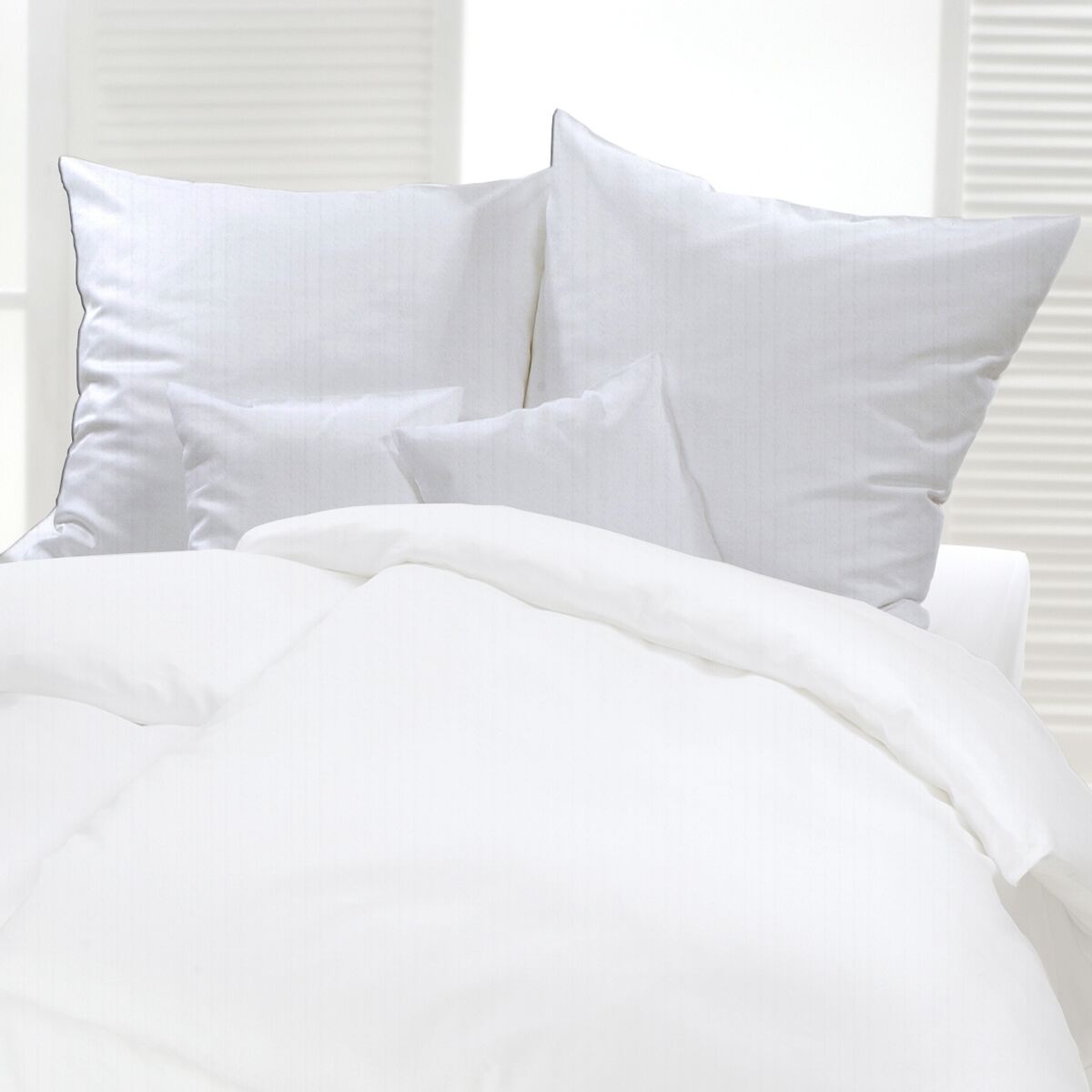 (10 pcs) Couvre-lit en damas Linz - 80x40cm - Blanc