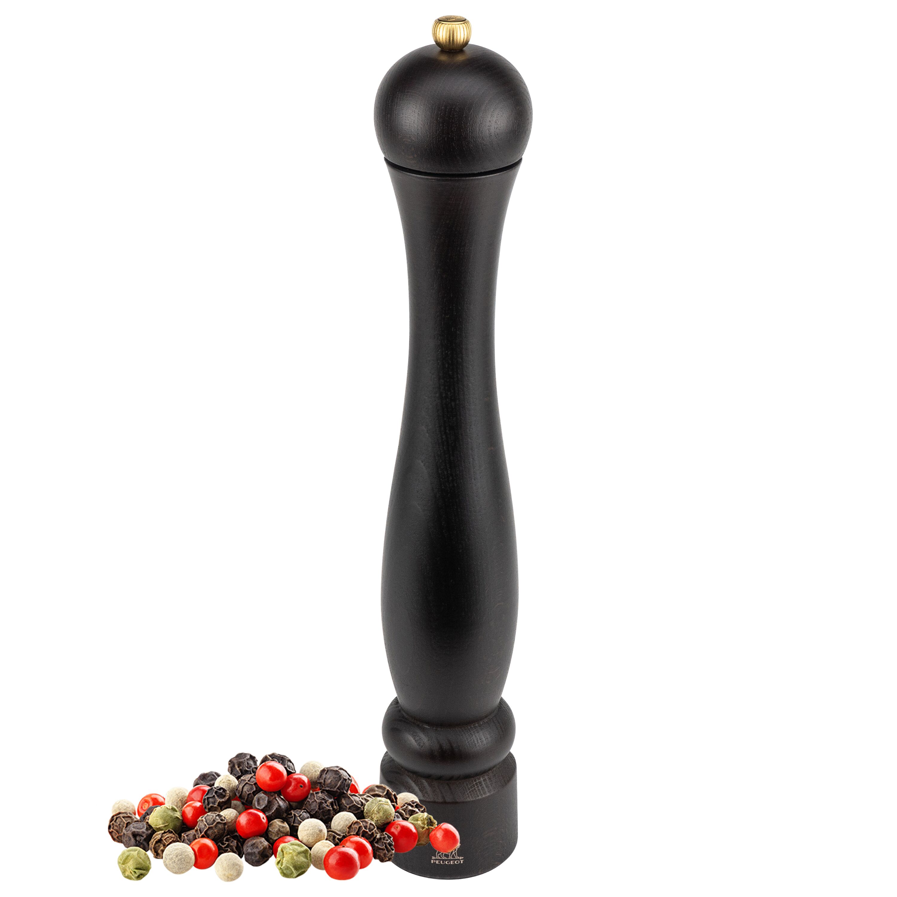 (3 pièces) PEUGEOT | CLERMONT - Moulin à poivre - Bois - Chocolat - Hauteur : 400 mm