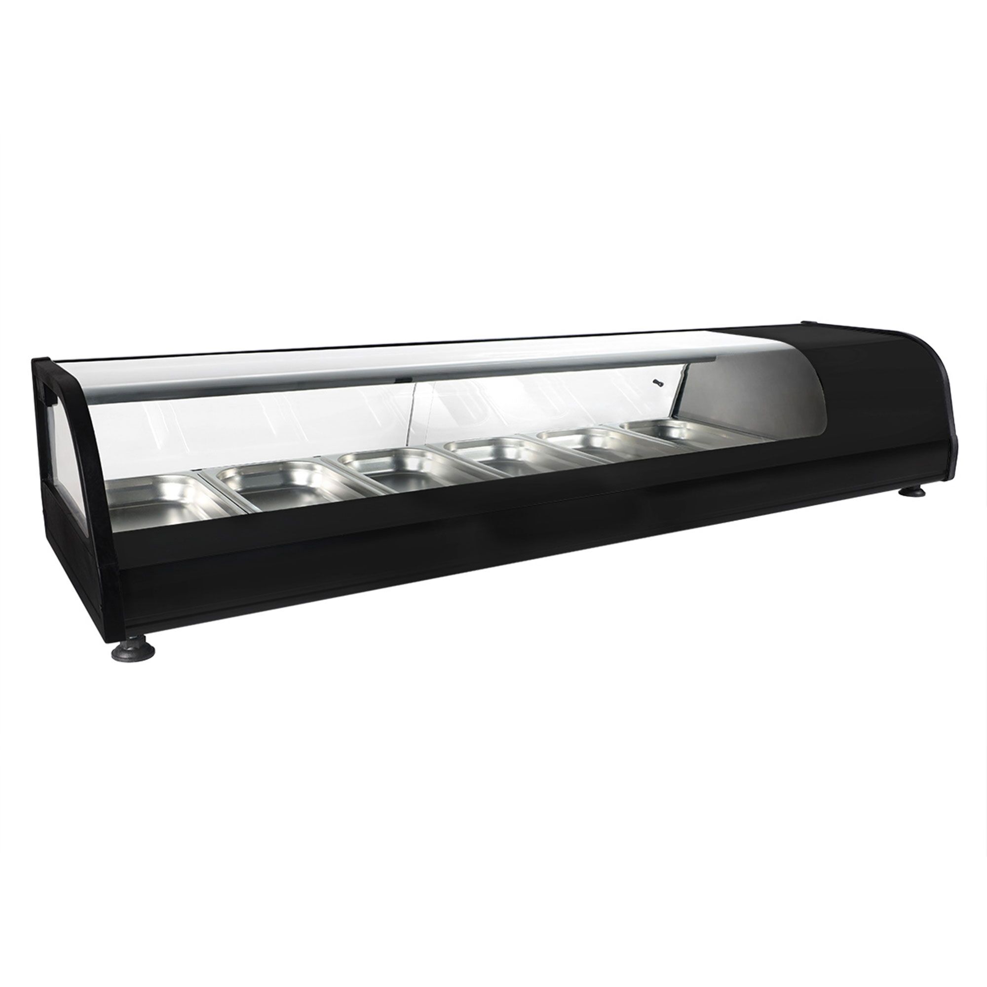 Vitrine à tapas réfrigérée PREMIUM - 1395x400mm - 6x GN 1/3