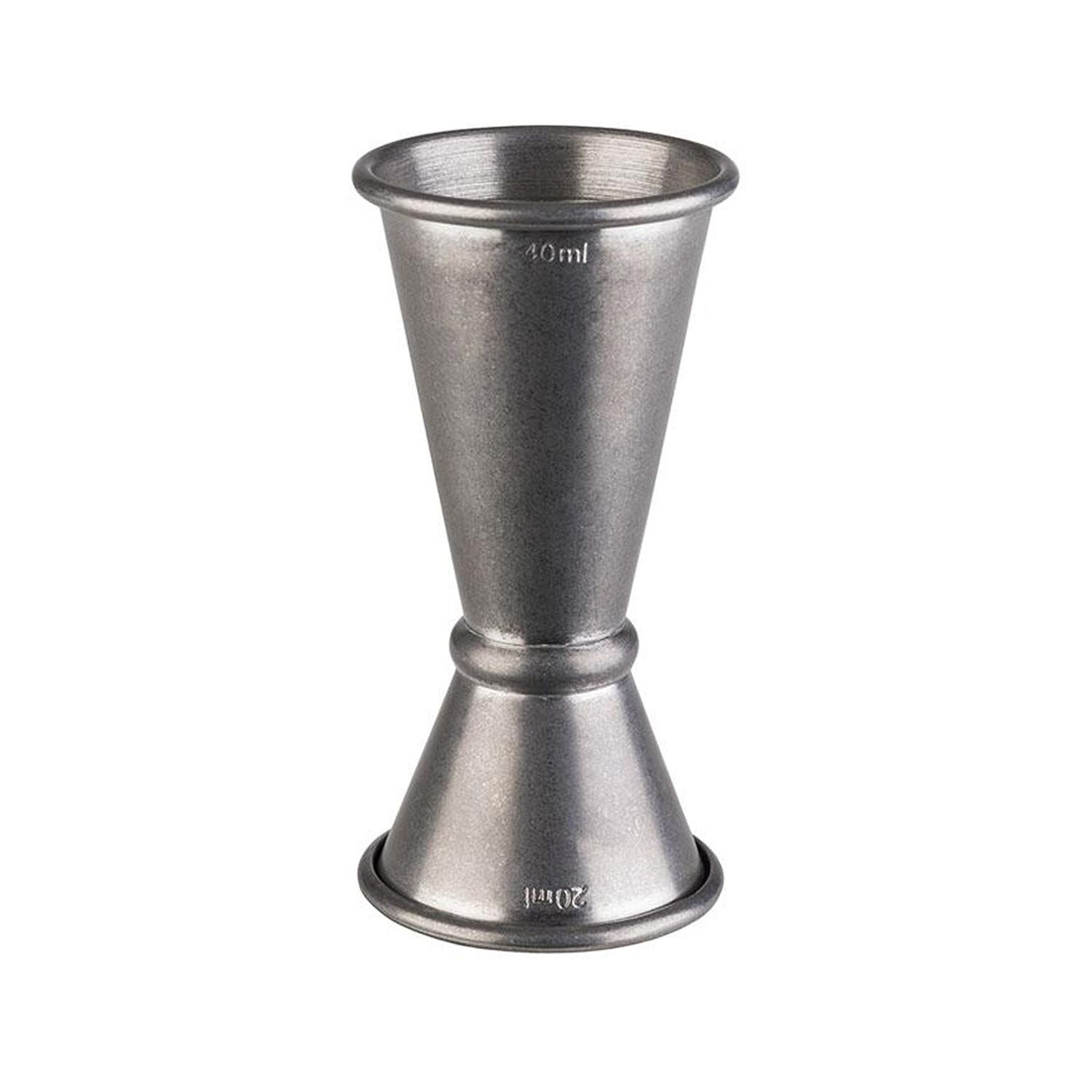 (6 pcs) Jigger double - acier inoxydable - 2cl/4cl (20/40 ml) - avec repère(s) 1cl/3cl