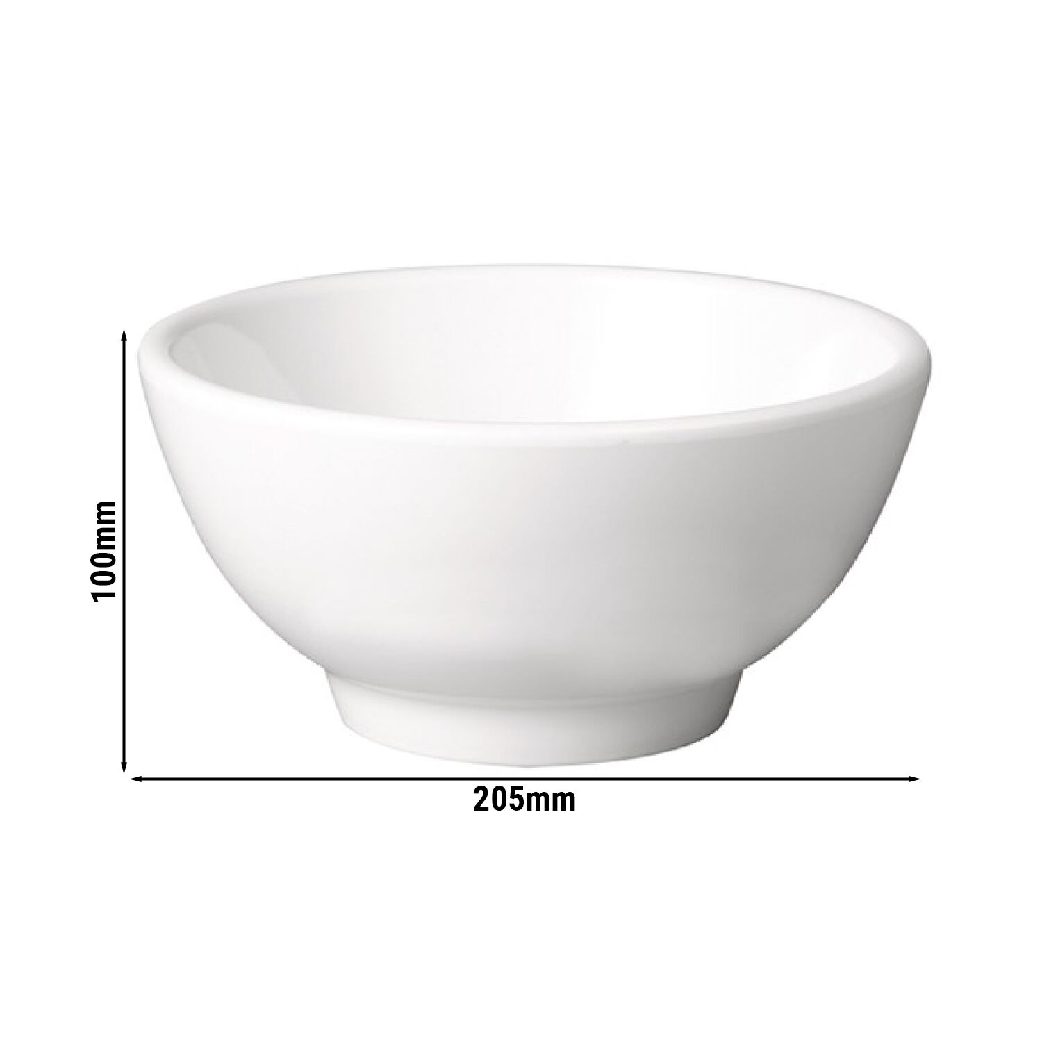 (6 pcs) Coupe - PURE - Mélamine - 1,25L - carré - 205x205mm - Profondeur : 100mm - Blanc