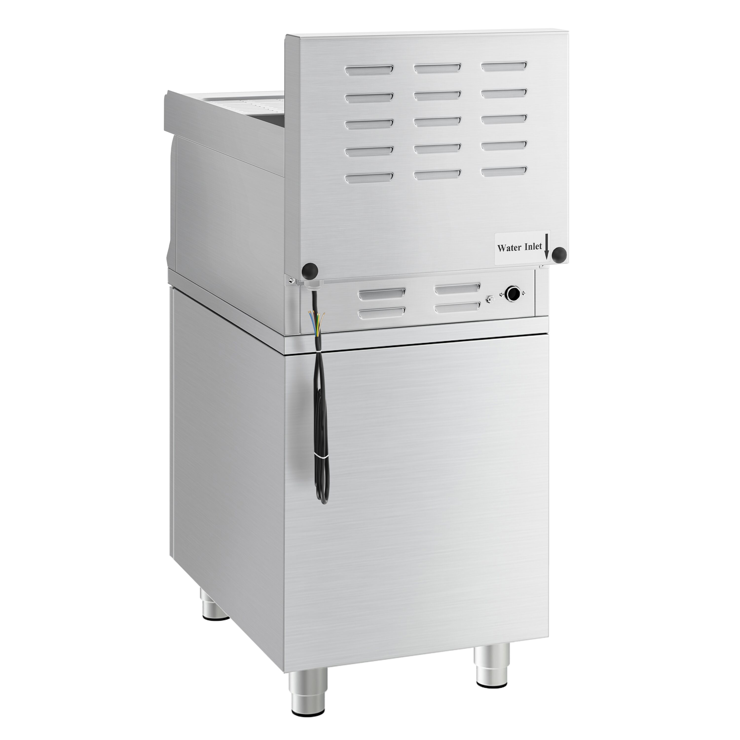 Cuiseur à pâtes électrique avec robinet – 18 L – 4,5 kW – incl. soubassement avec 1 porte