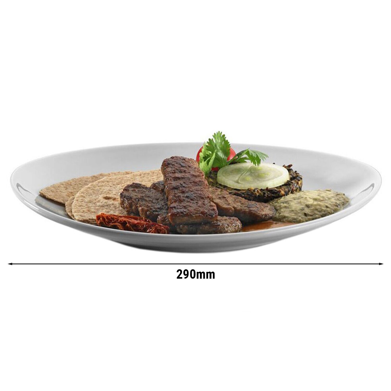 (6 pièces) ENTITY - Assiette à Grillades - Ø 290 mm - Blanc