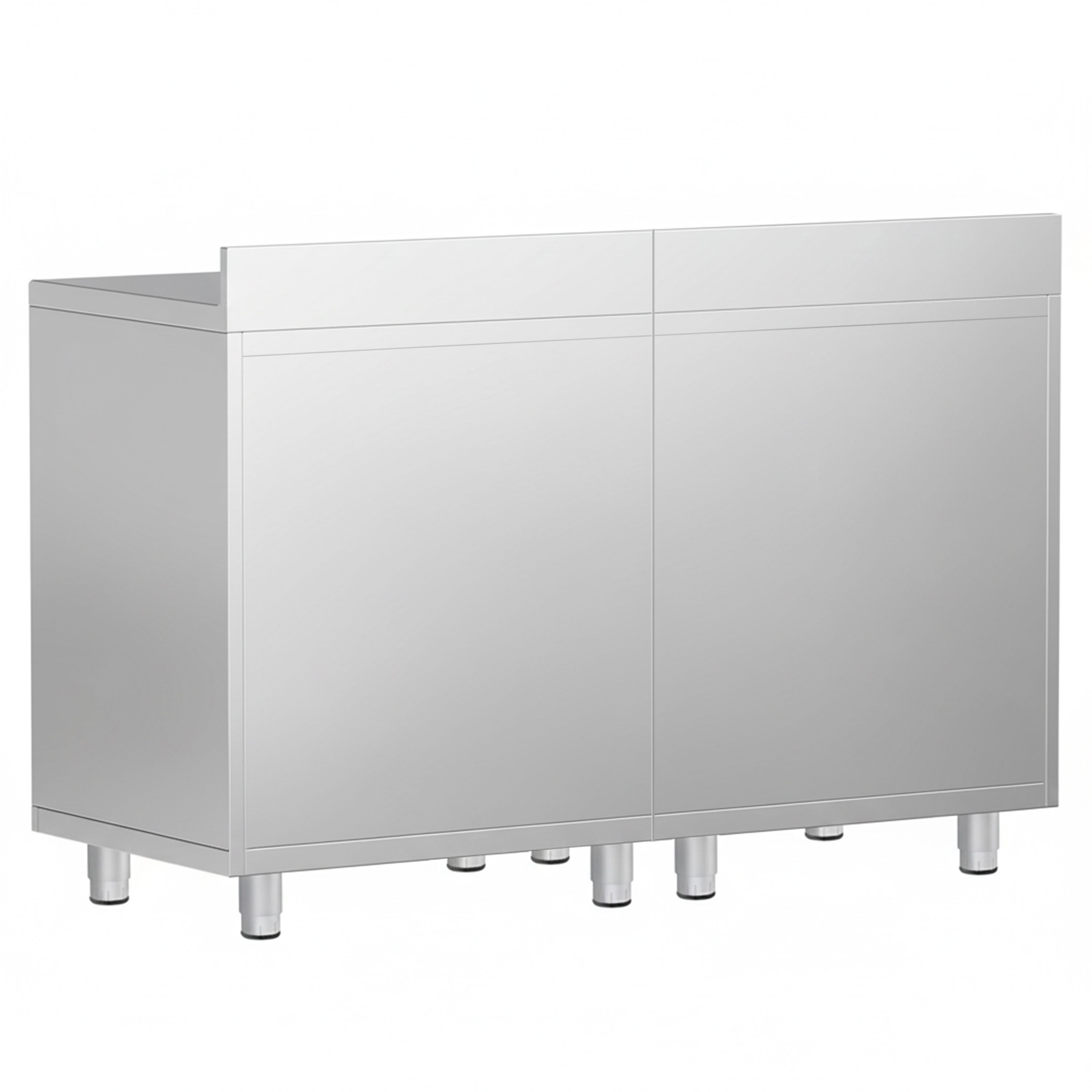 Armoire de travail PREMIUM pour machine à café filtre - 1600x600mm - avec dosseret - 4 portes battantes