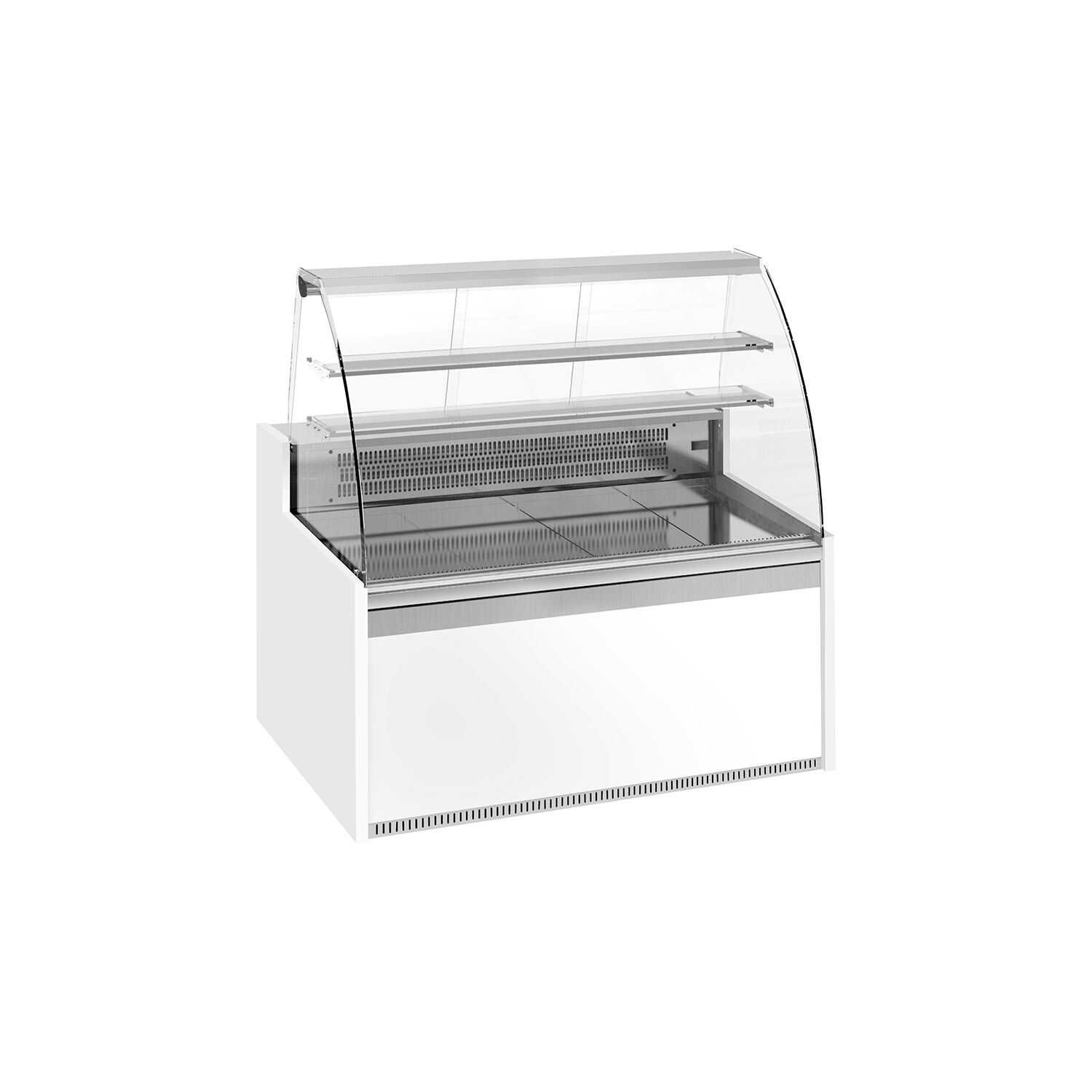 Comptoir vitrine réfrigérée - 1622x985mm - +4/+8°C - 271L - 2 portes - 2 étagères