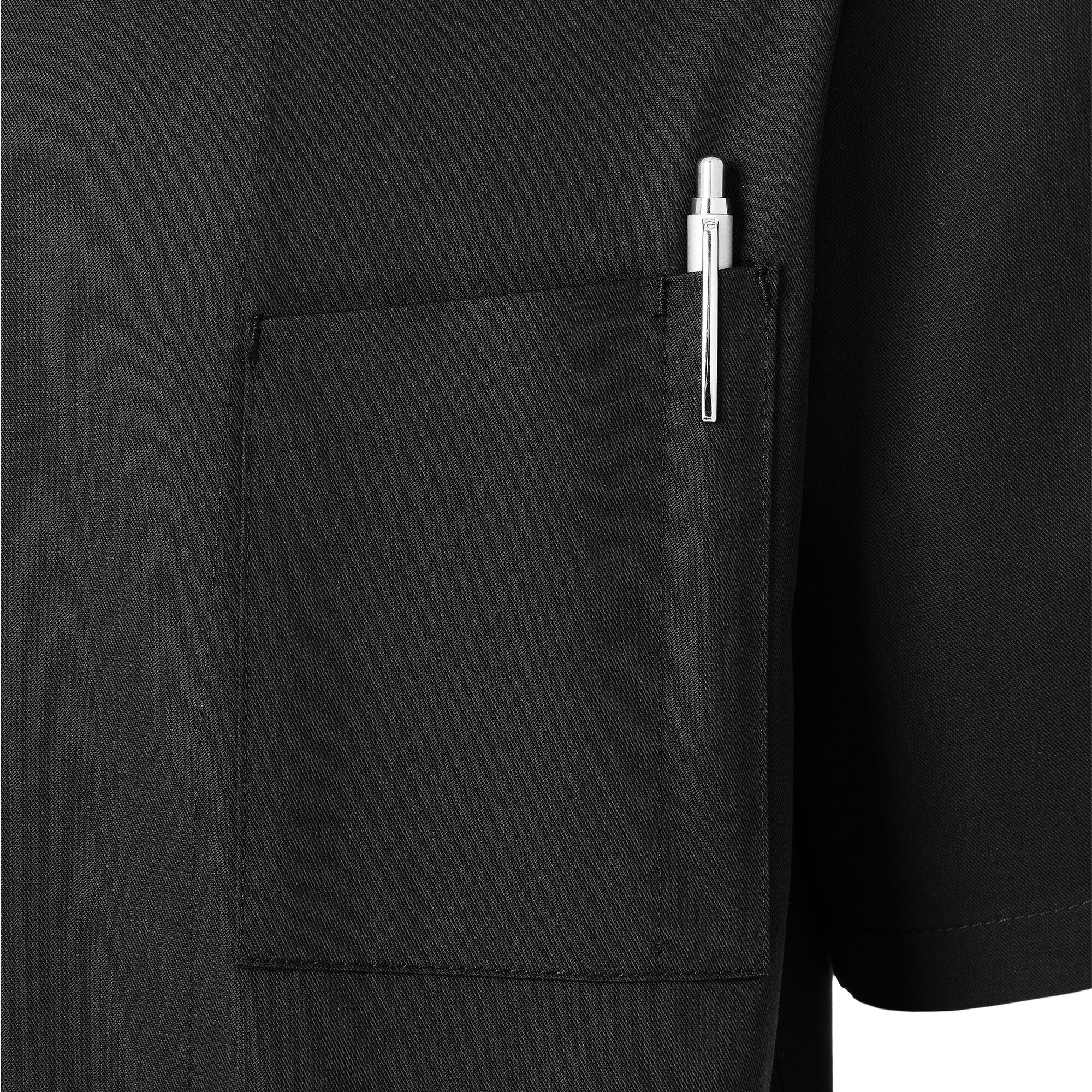 KARLOWSKY | Gustav Men's Chef Jacket – Short Sleeve - Black - Size 68 - Press-Stud Closure
