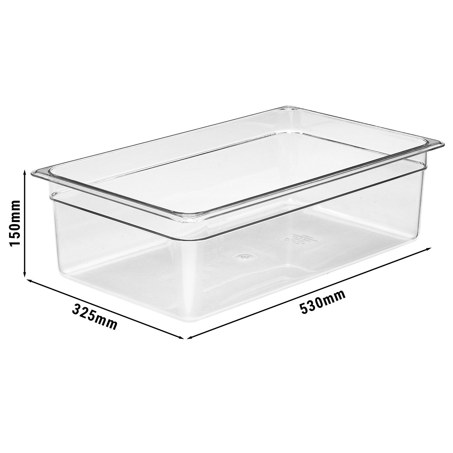 (6 pièces) CAMBRO | Camview® - Bac GN 1/1 en copolymère - Transparent - Hauteur : 150 mm - Sans BPA  
