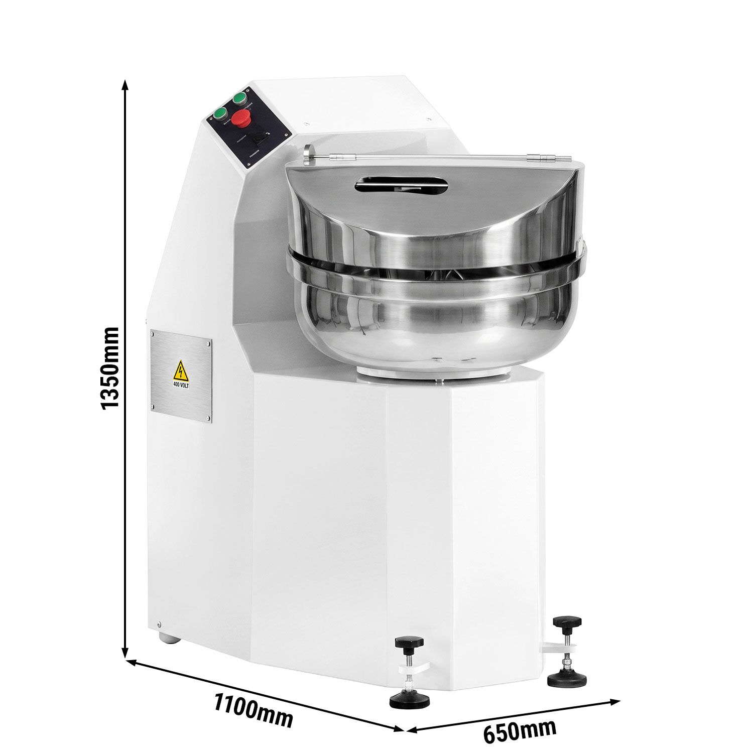 Spiral Dough Mixer - 52L / 35kg - Twin Speed - 400V 3‑Phase - For Bread Dough