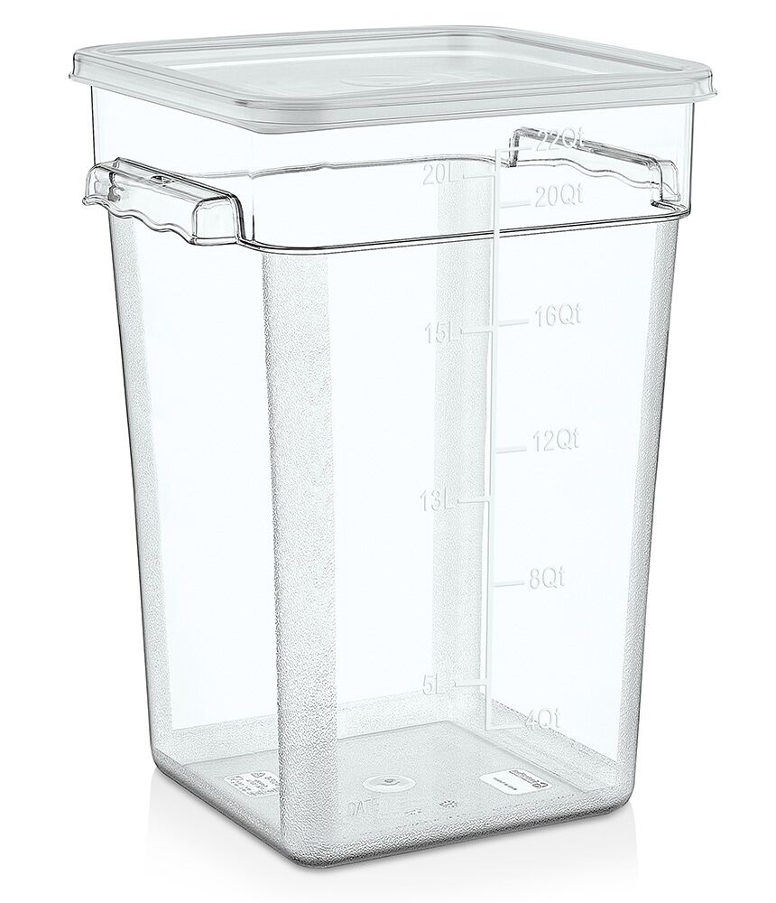 Bac alimentaire avec couvercle - 20,8 litres