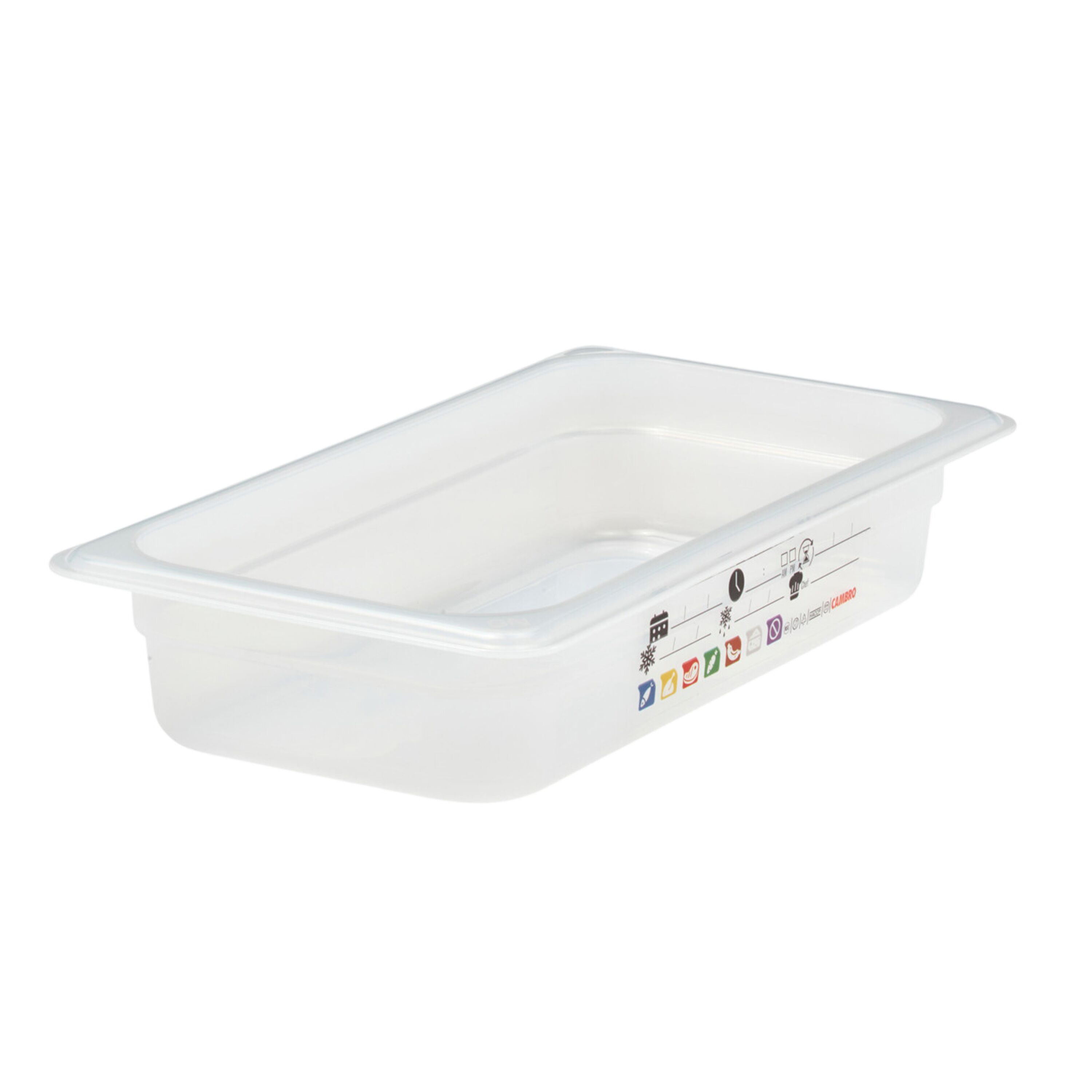 (6 pièces) CAMBRO | SafeTrak - Récipients en polypropylène GN 1/3 - laiteux - Hauteur : 65mm