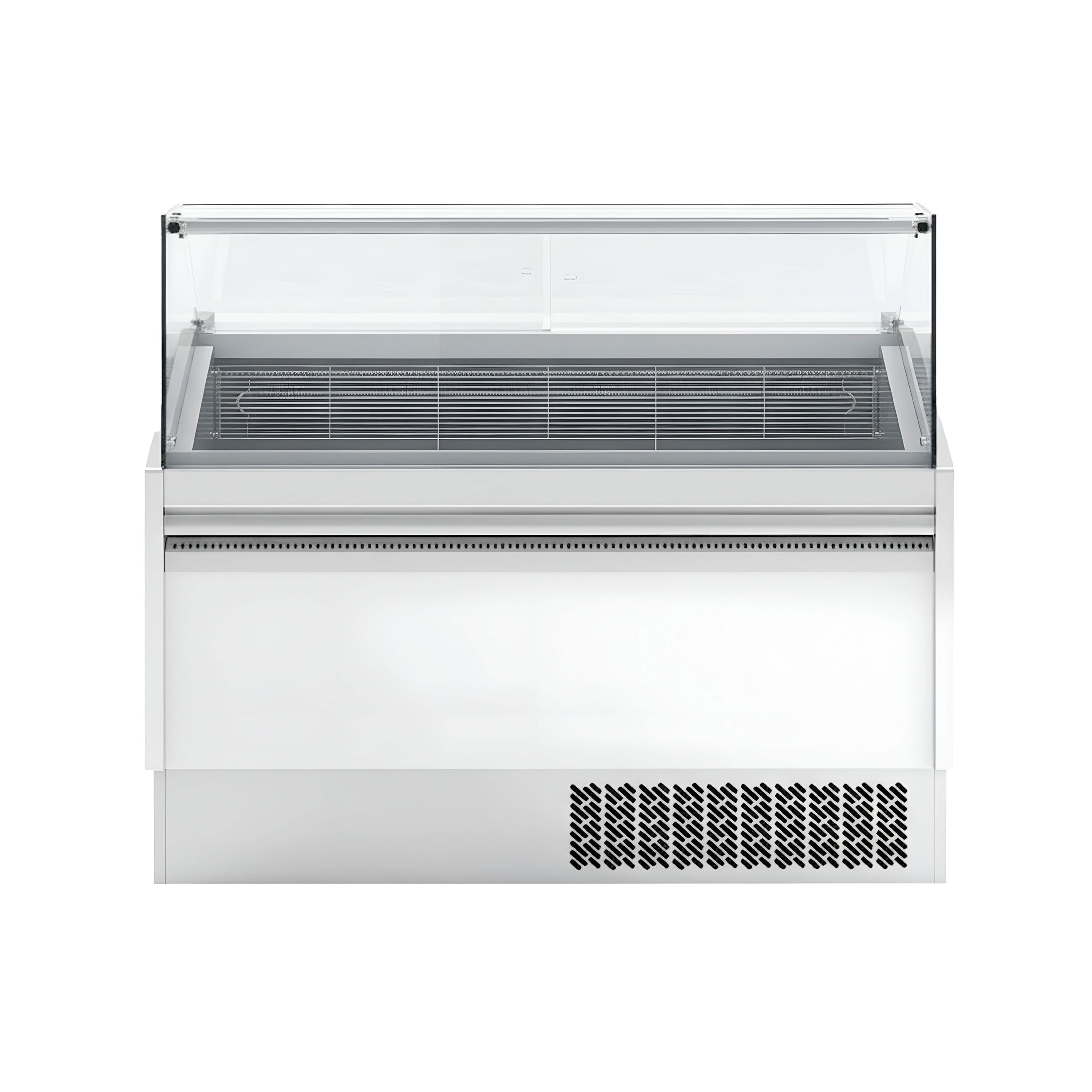Vitrine à glace LEVI – 1620 mm – refroidissement statique – pour 9+9 bacs à glace de 5 litres – Blanc