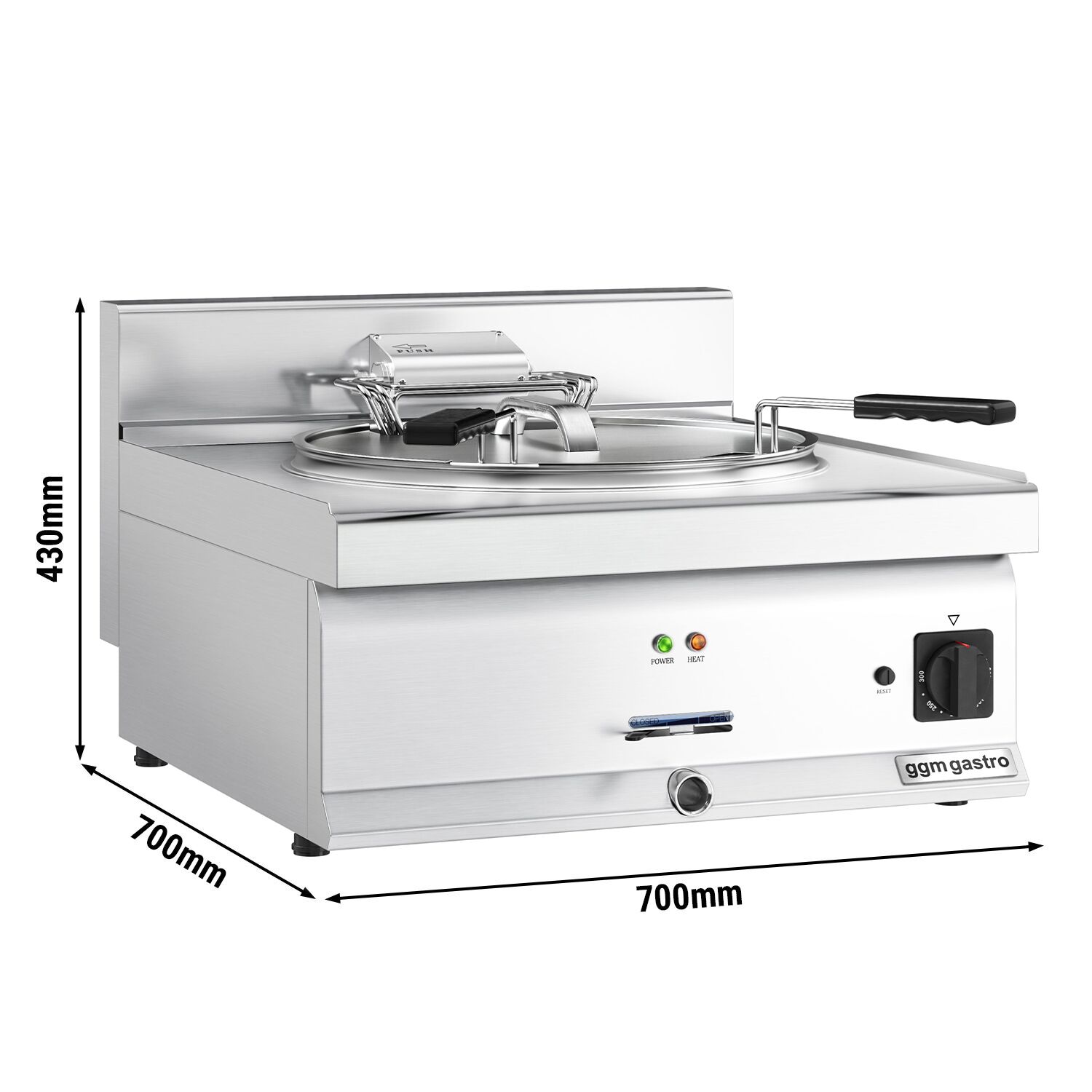 Friteuse de poisson électrique professionnelle - 25L - 15kW
