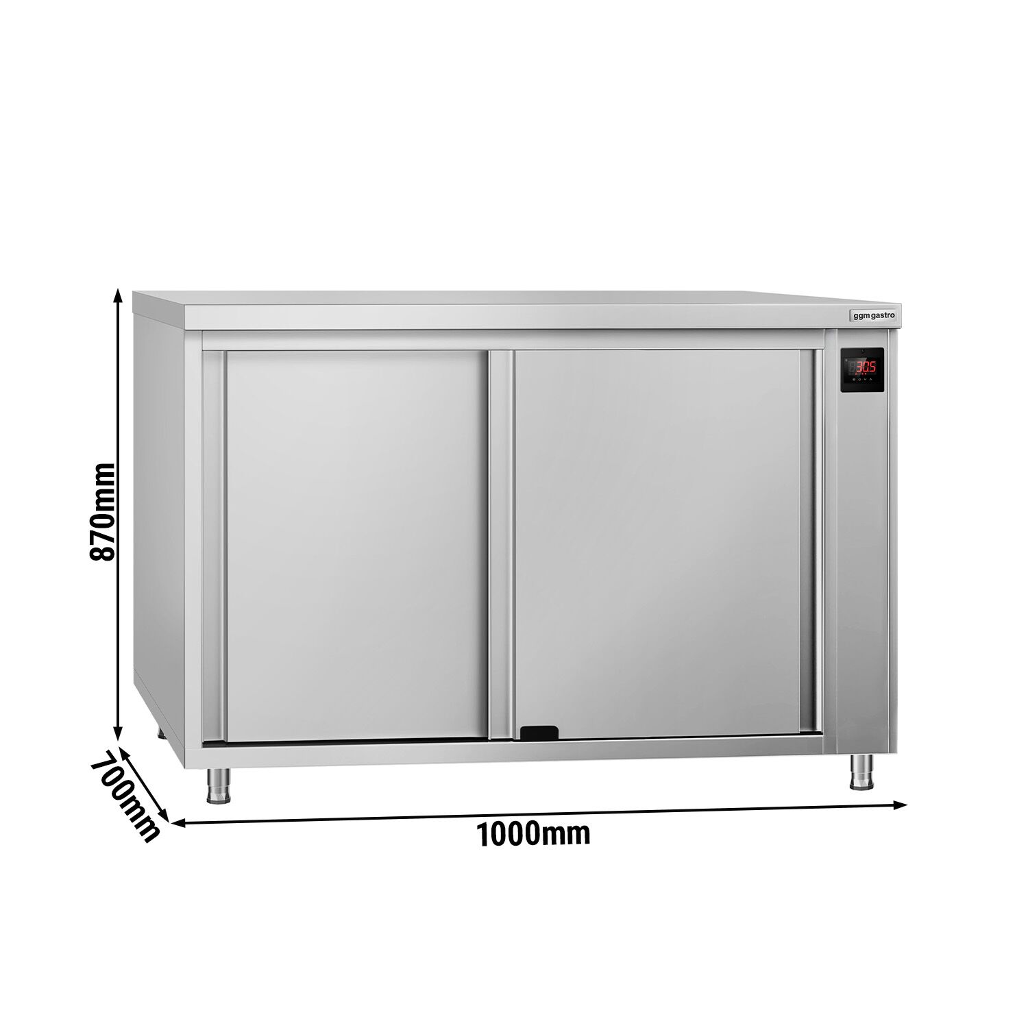 Armoire chauffante professionnelle - 1.5kW - 1 étagères - 1000x700x870mm