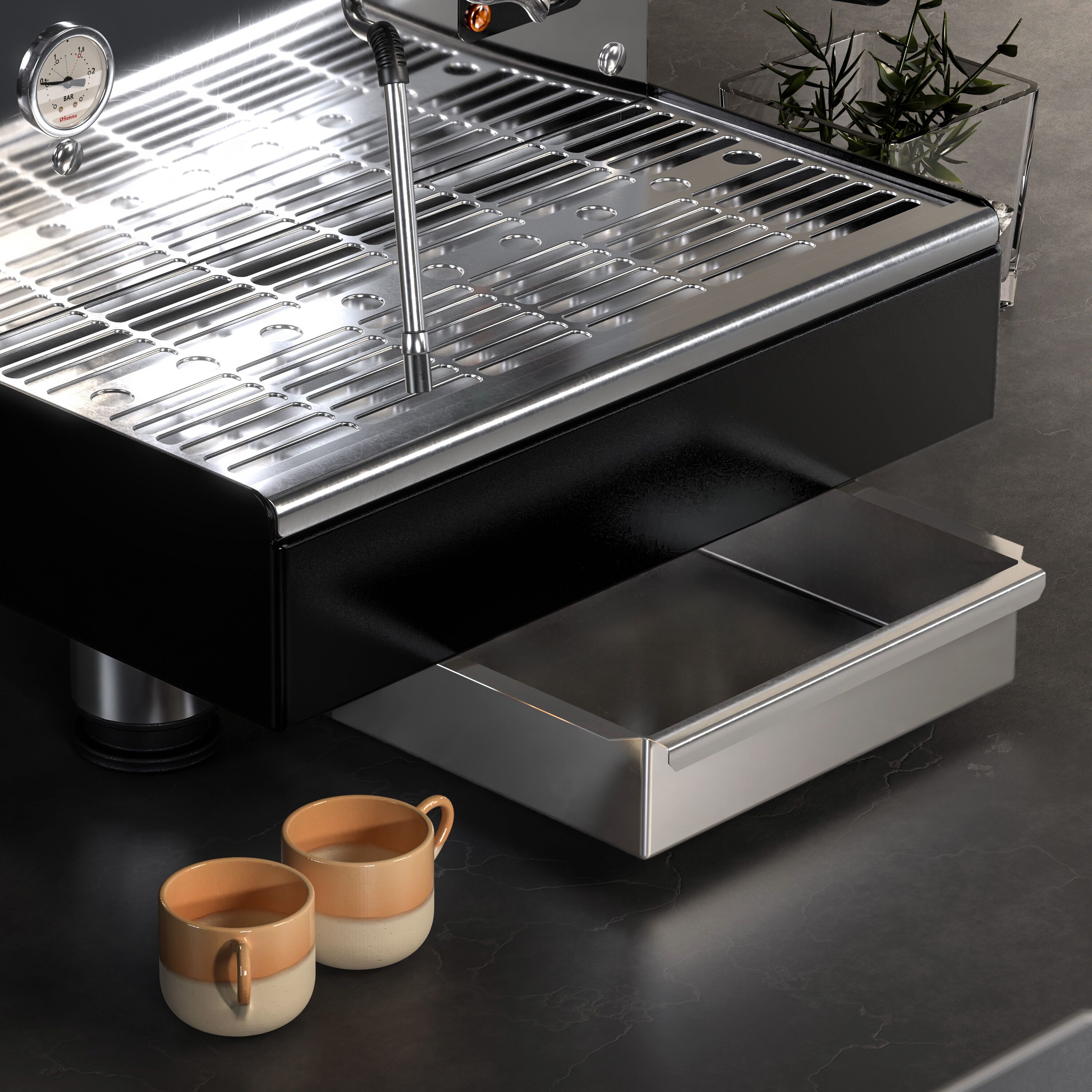Machine à café porte-filtre – 1 groupe – avec système de préinfusion inclus