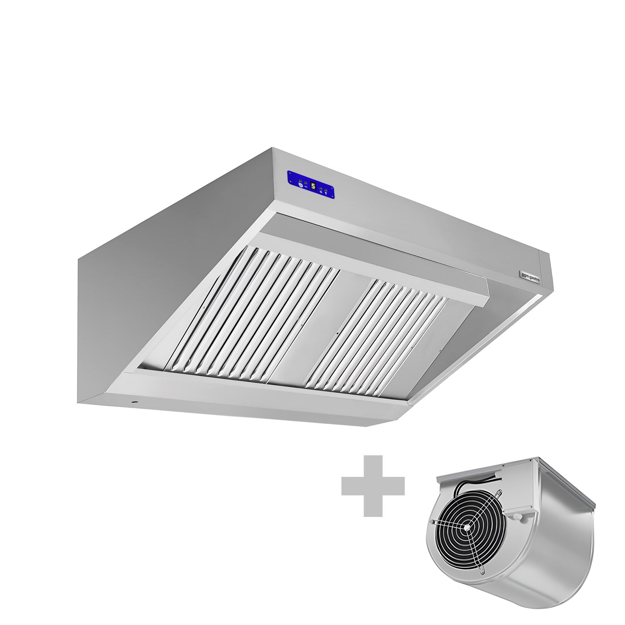 Hotte murale avec moteur - 1200 mm - Régulateur, filtre et lampe