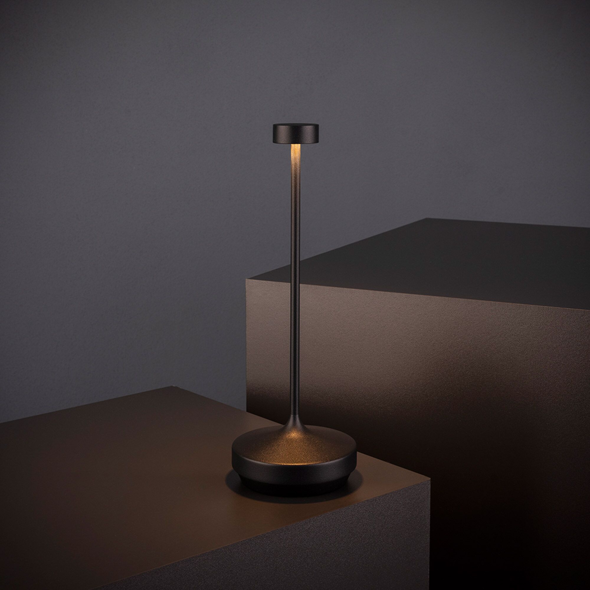 (4 pièces) Lampe de table – NISSRIN – dimmable en 3 niveaux – Ø 80 mm – Noir