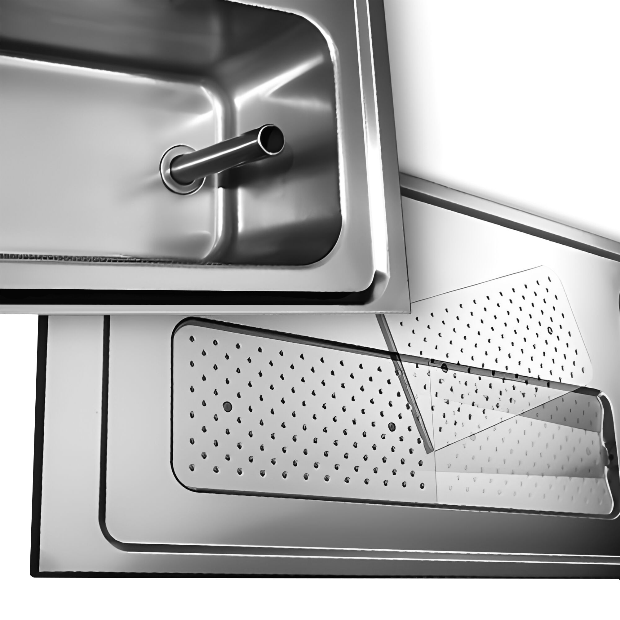 Comptoir de bar réfrigéré PREMIUM - 1550x700mm - 1 porte vitrée & 2 tiroirs en verre