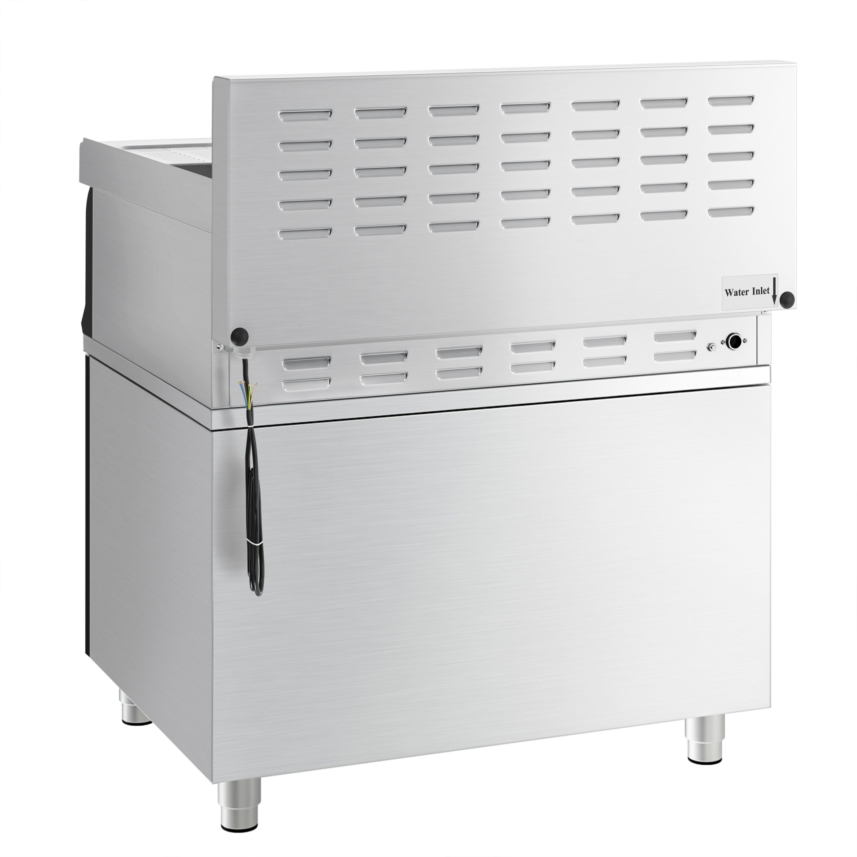 Cuiseur à pâtes électrique avec robinet – 2 × 26 L – 12 kW – incl. soubassement avec 2 portes