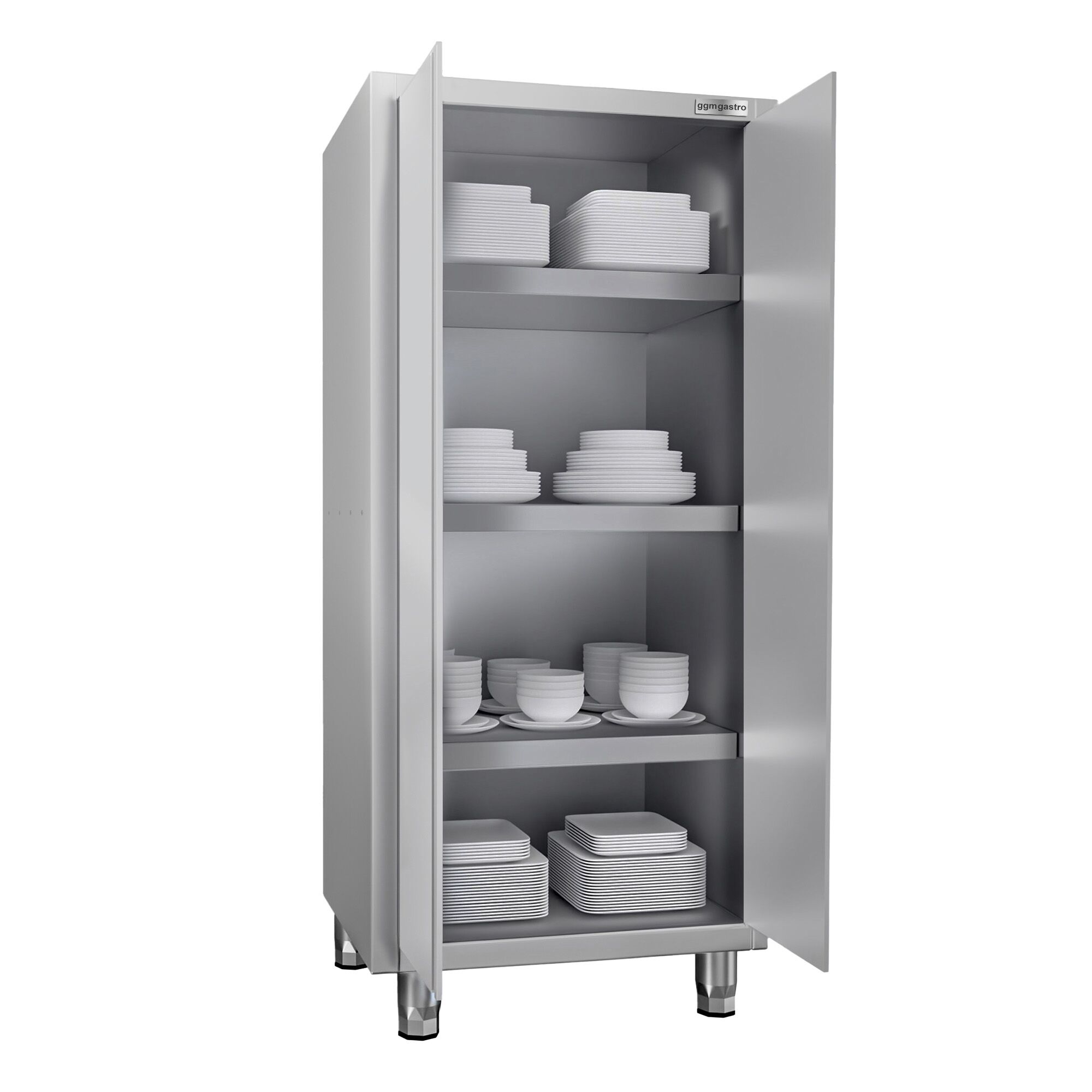 Armoire haute en inox ECO - 800x600mm - 2 portes battantes - Hauteur: 1800mm