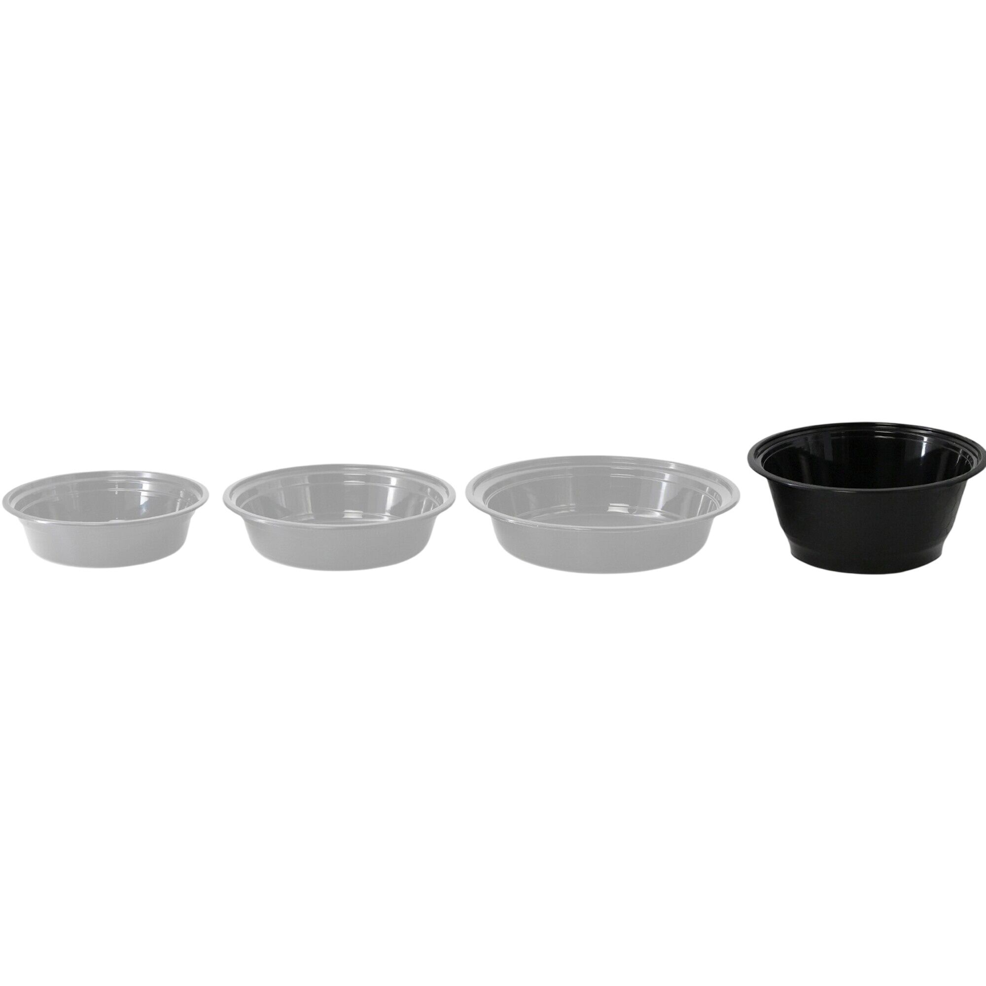 (300 pcs) Barquette réutilisable - 1000ml - Ronde - Noir