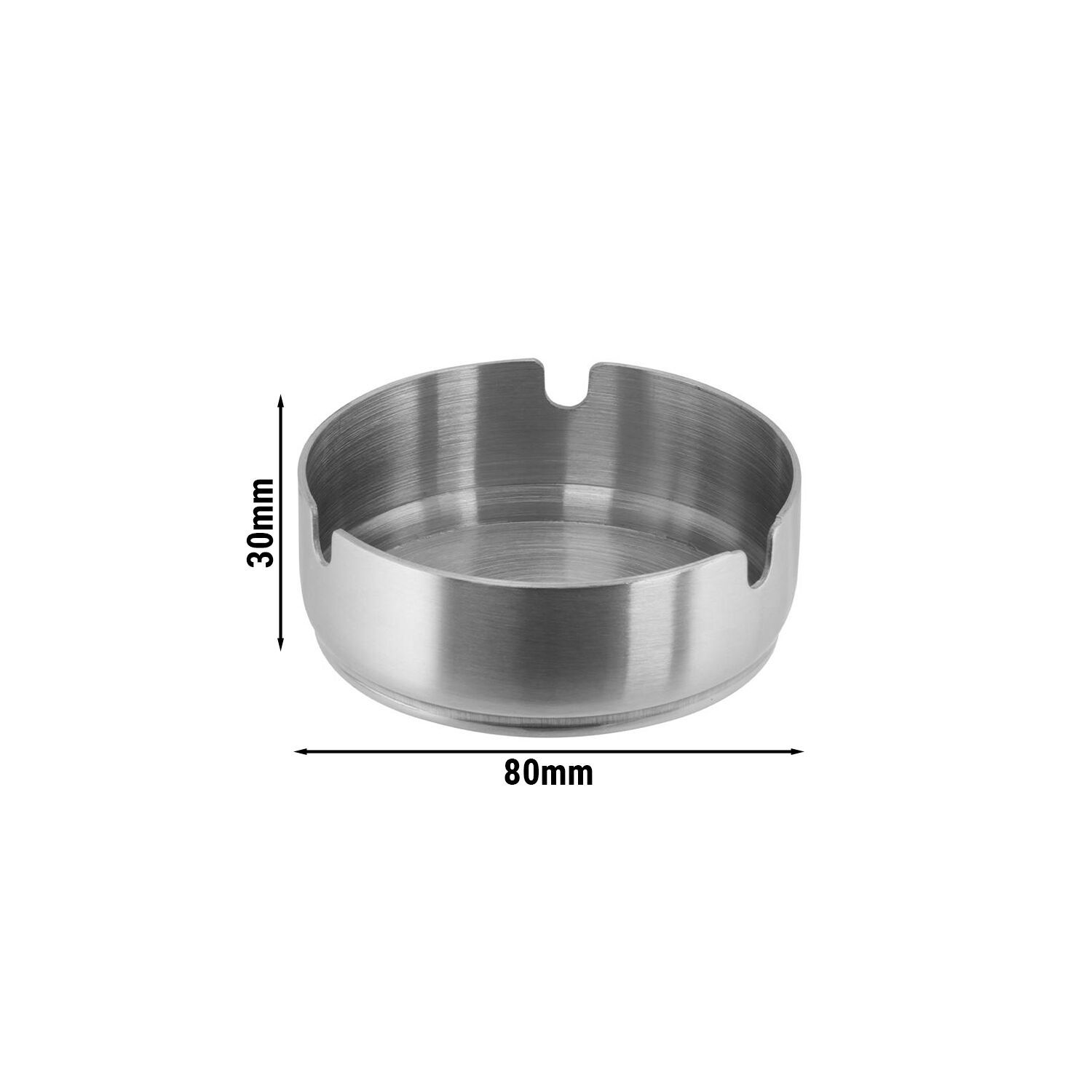 (6 pcs) Ashtray - Ø80mm - Stainless Steel